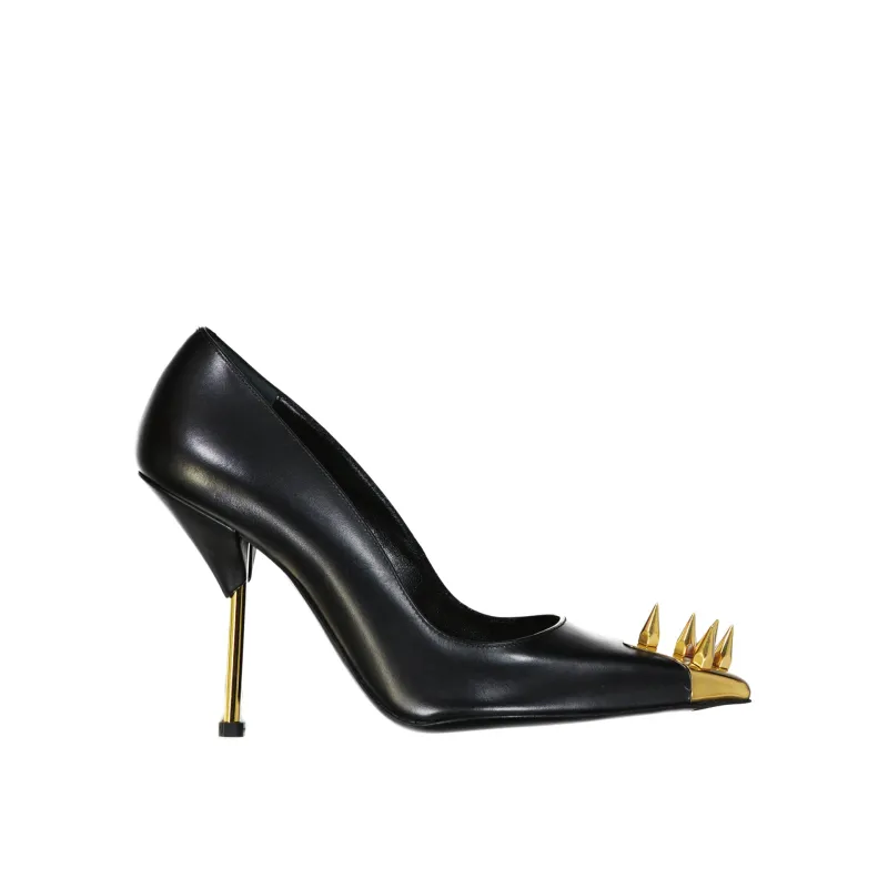 Alexander McQueen Punk Studs 105 Leather Pumps sold by Siebentaschen