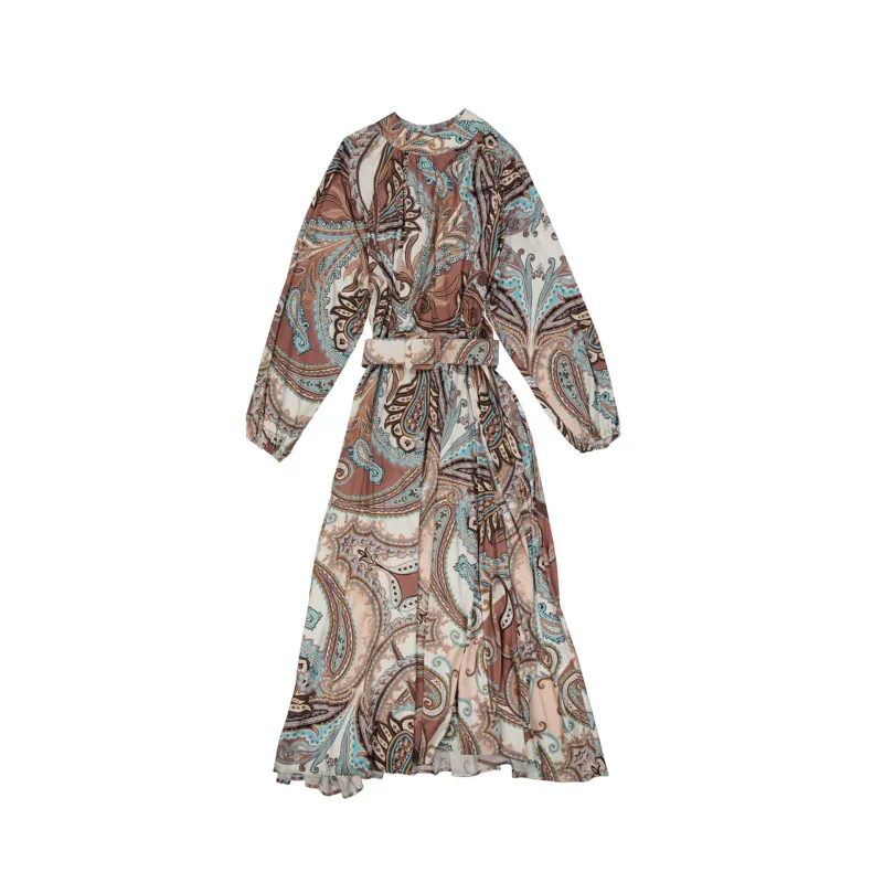 Blumarine Silk Printed Long Dress sold by Siebentaschen
