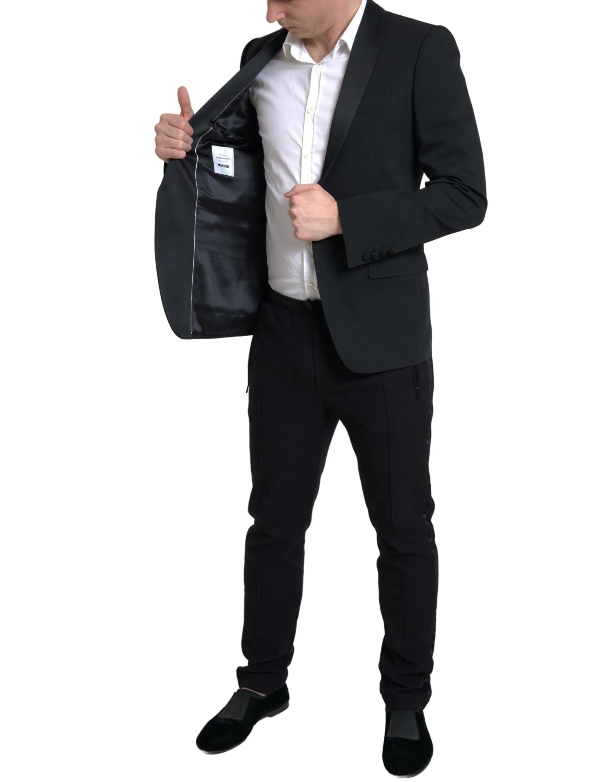 Dolce & Gabbana Black Wool Single Breasted MARTINI Blazer sold by Siebentaschen product image thumbnail 4