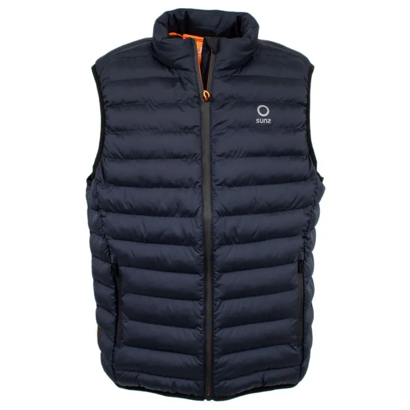 Suns Blue Polyester Sleveless Jacket sold by Siebentaschen