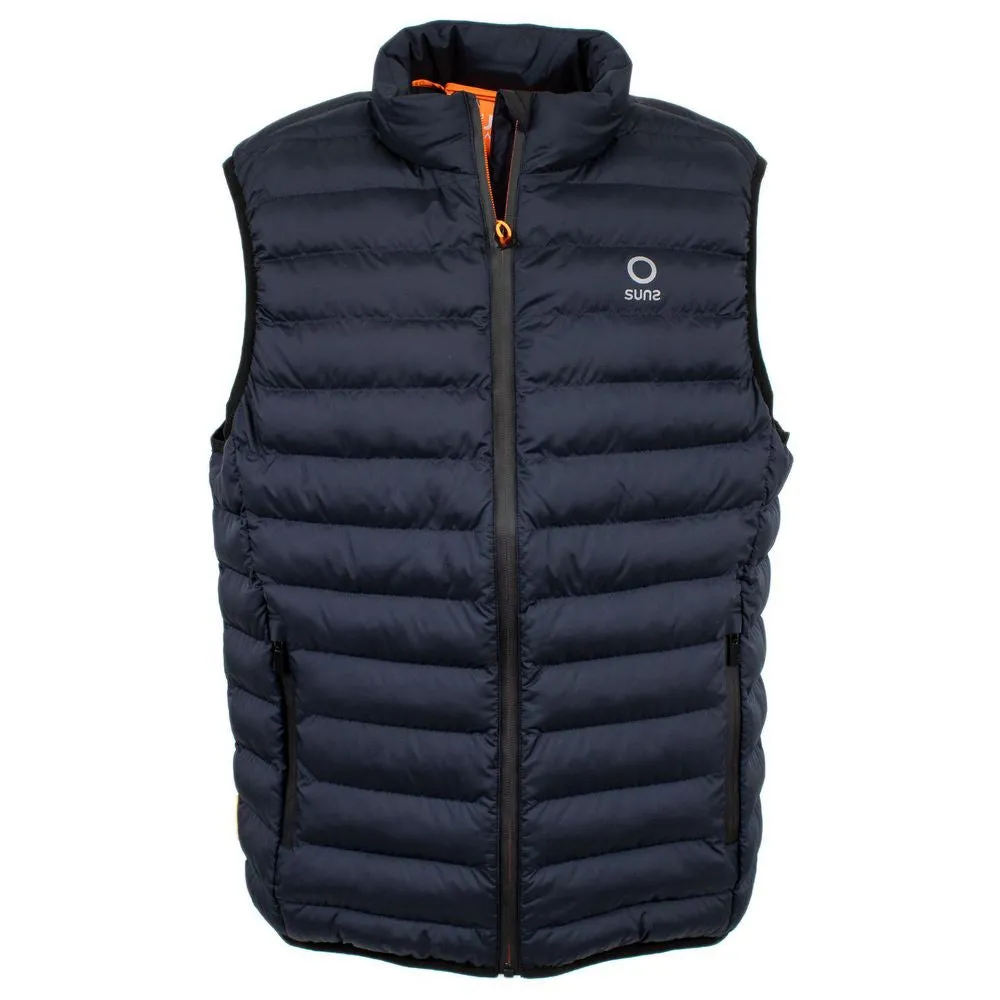 Suns Blue Polyester Sleveless Jacket sold by Siebentaschen