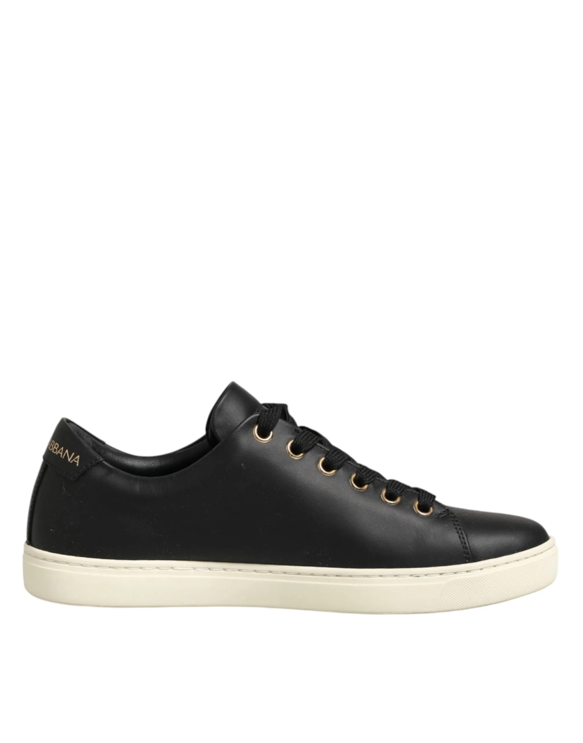 Dolce & Gabbana Black Leather Sacred Heart Sneakers Shoes sold by Siebentaschen product image thumbnail 2