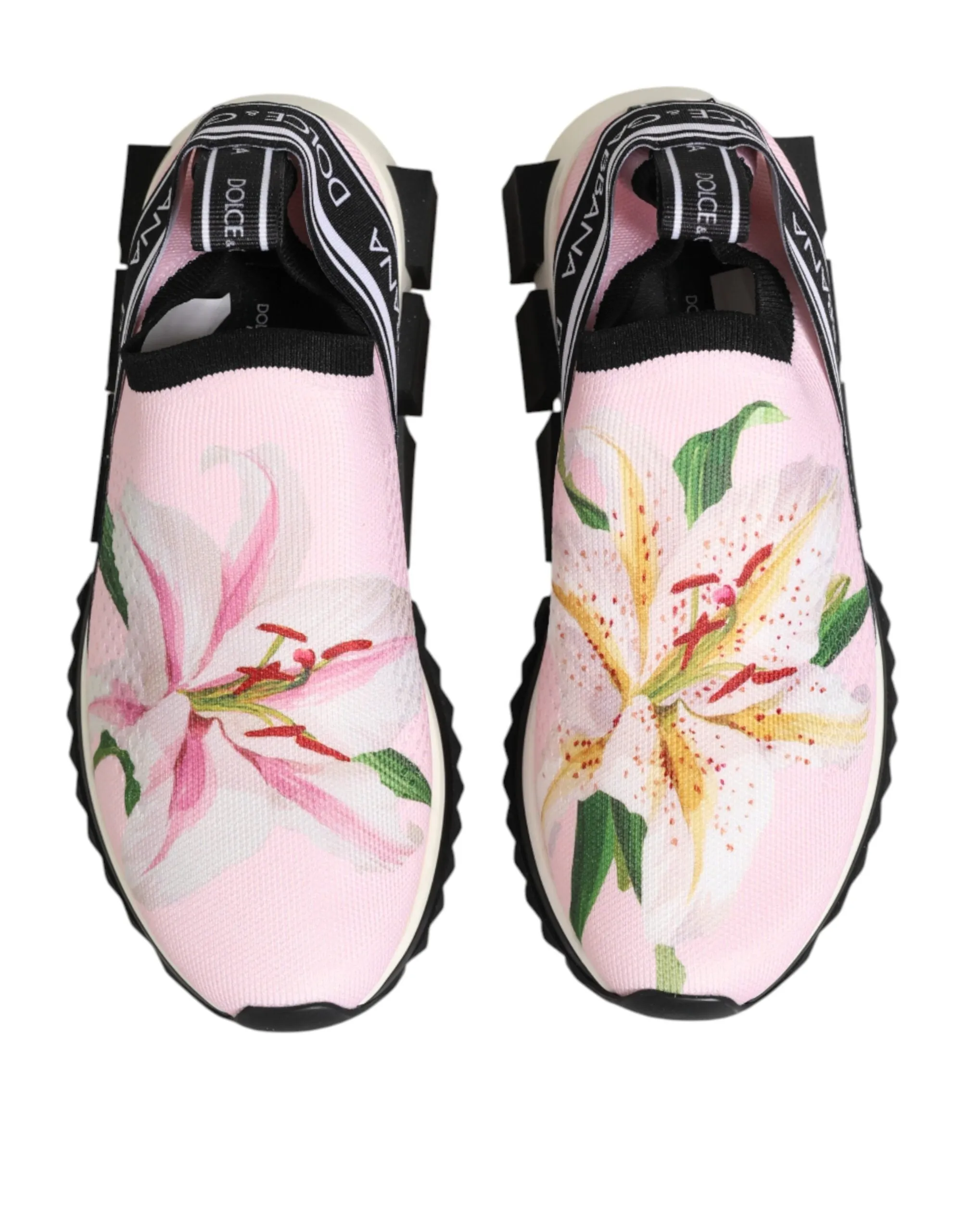 Dolce & Gabbana Pink Floral Sorrento Low Top Sneakers Shoes sold by Siebentaschen product image thumbnail 4