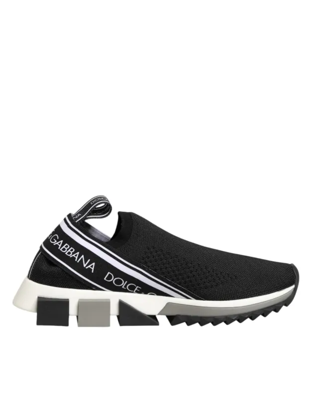 Dolce & Gabbana Black Slip On Sorrento Low Top Sneakers Shoes sold by Siebentaschen