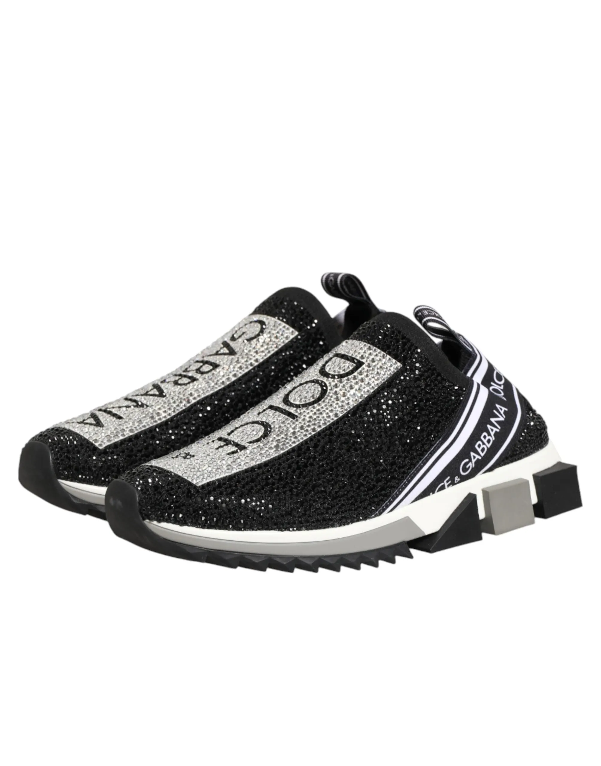 Dolce & Gabbana Black Silver Slip On Sorrento Sneakers Shoes sold by Siebentaschen product image thumbnail 5