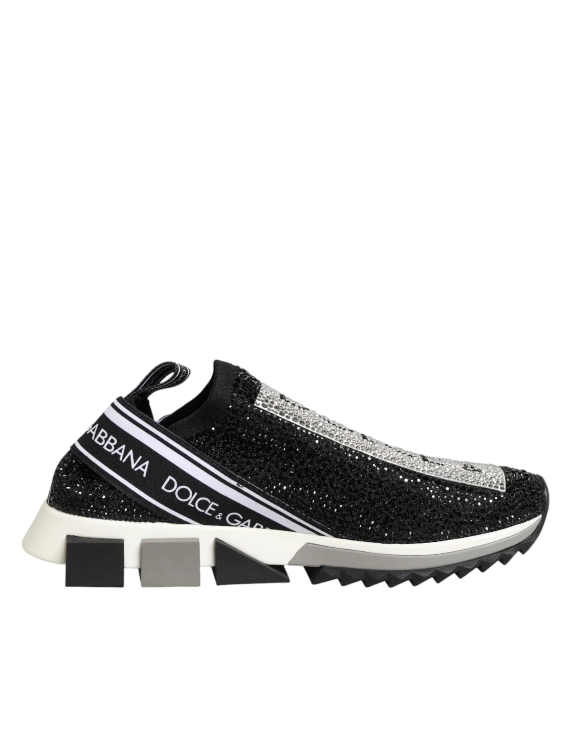 Dolce & Gabbana Black Silver Slip On Sorrento Sneakers Shoes sold by Siebentaschen product image thumbnail 2