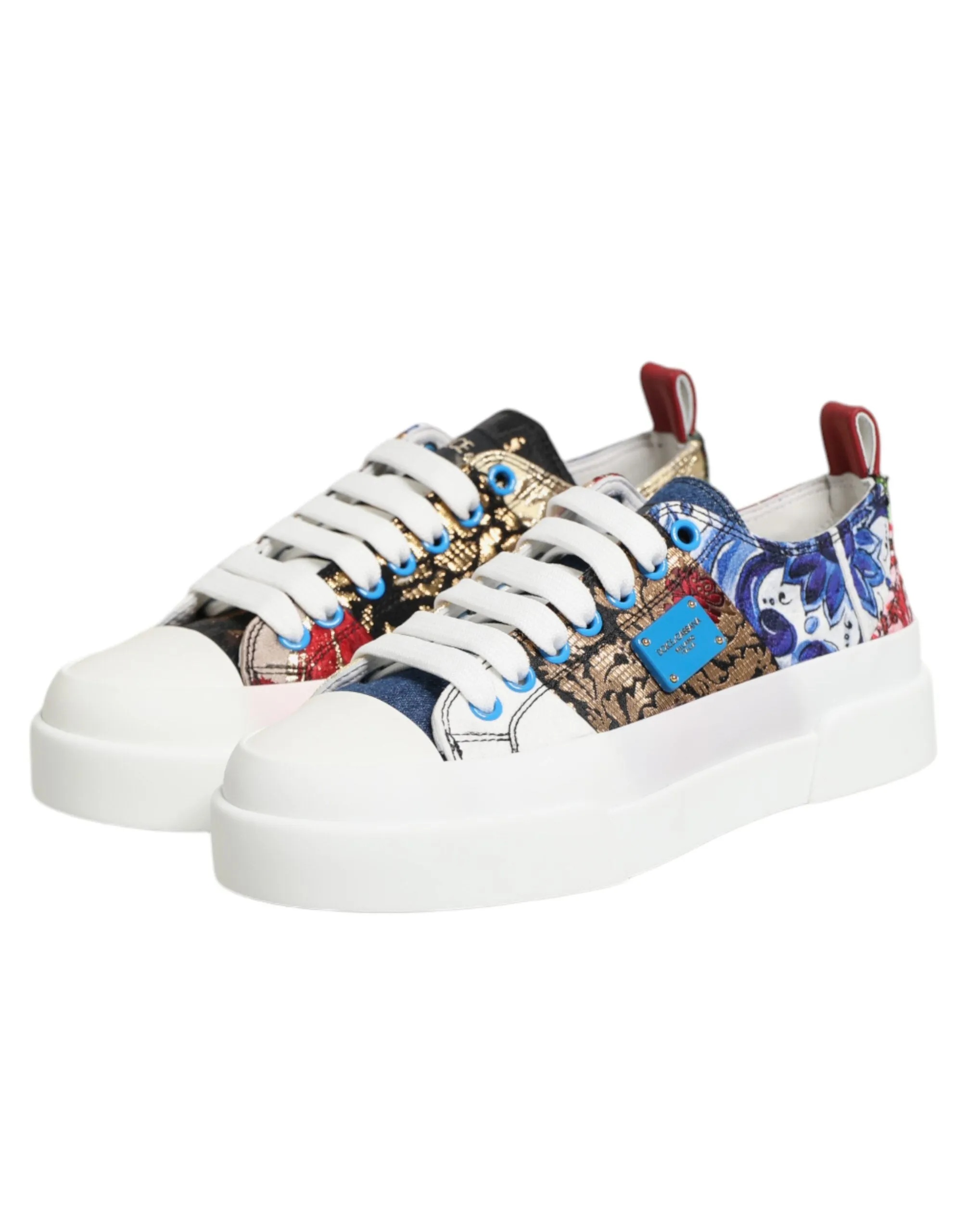 Dolce & Gabbana Multicolor Patchwork Low Top Sneakers Shoes sold by Siebentaschen product image thumbnail 5