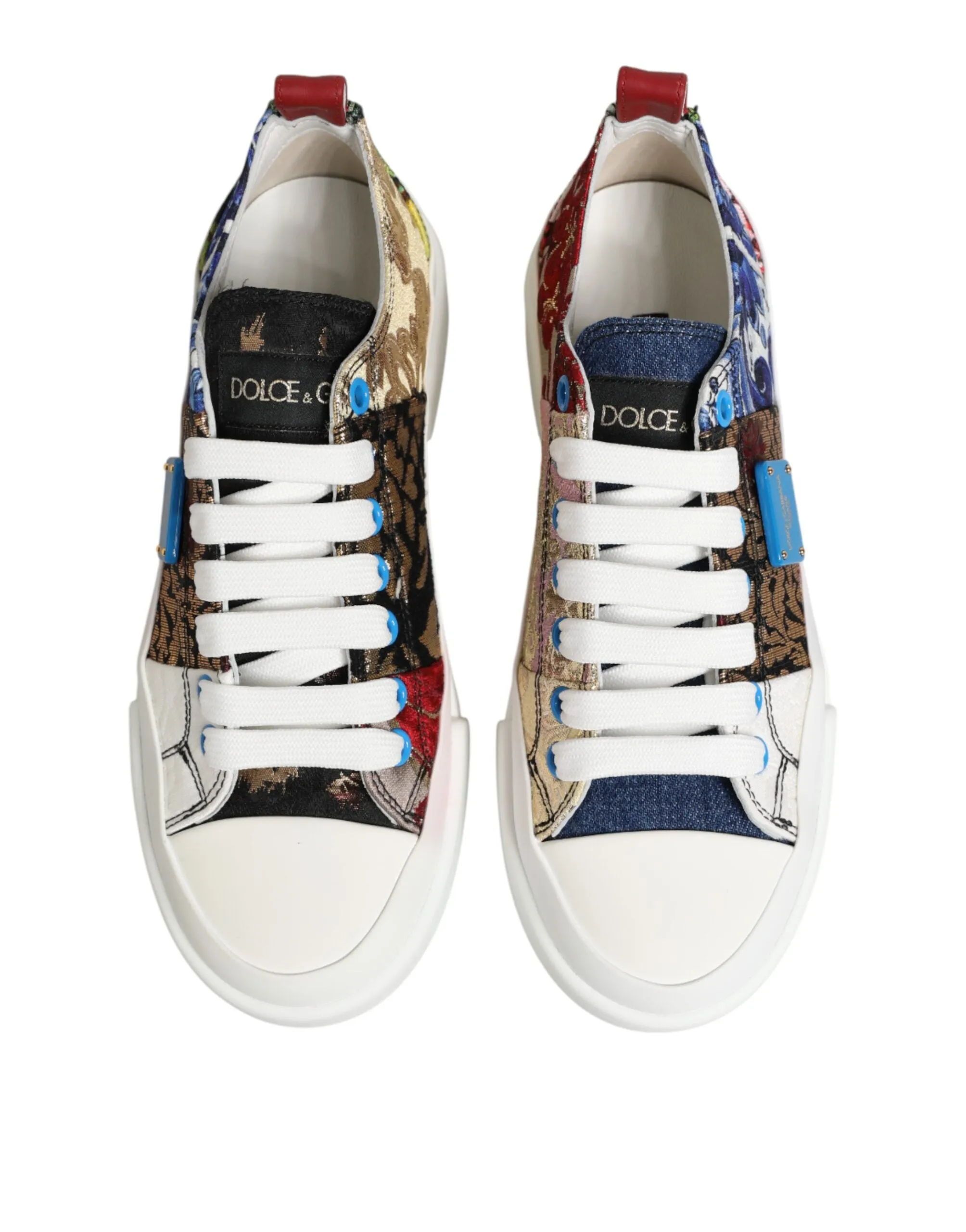 Dolce & Gabbana Multicolor Patchwork Low Top Sneakers Shoes sold by Siebentaschen product image thumbnail 4