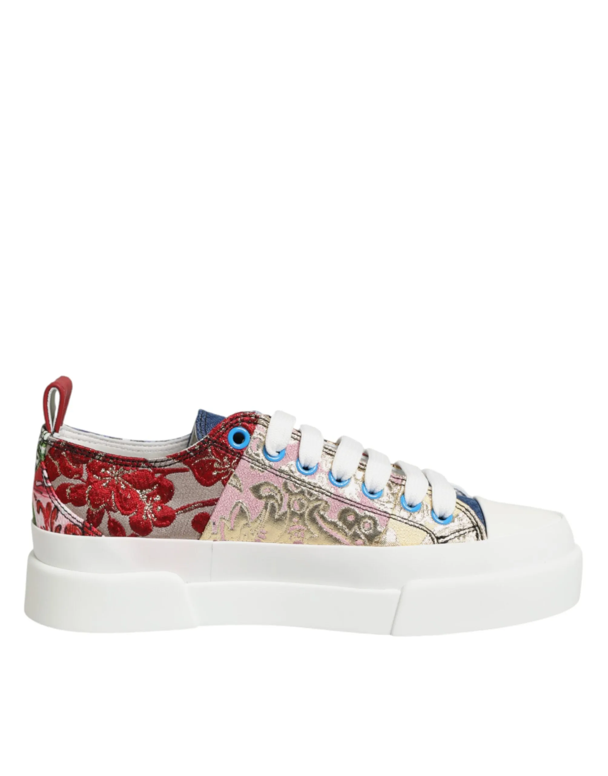 Dolce & Gabbana Multicolor Patchwork Low Top Sneakers Shoes sold by Siebentaschen