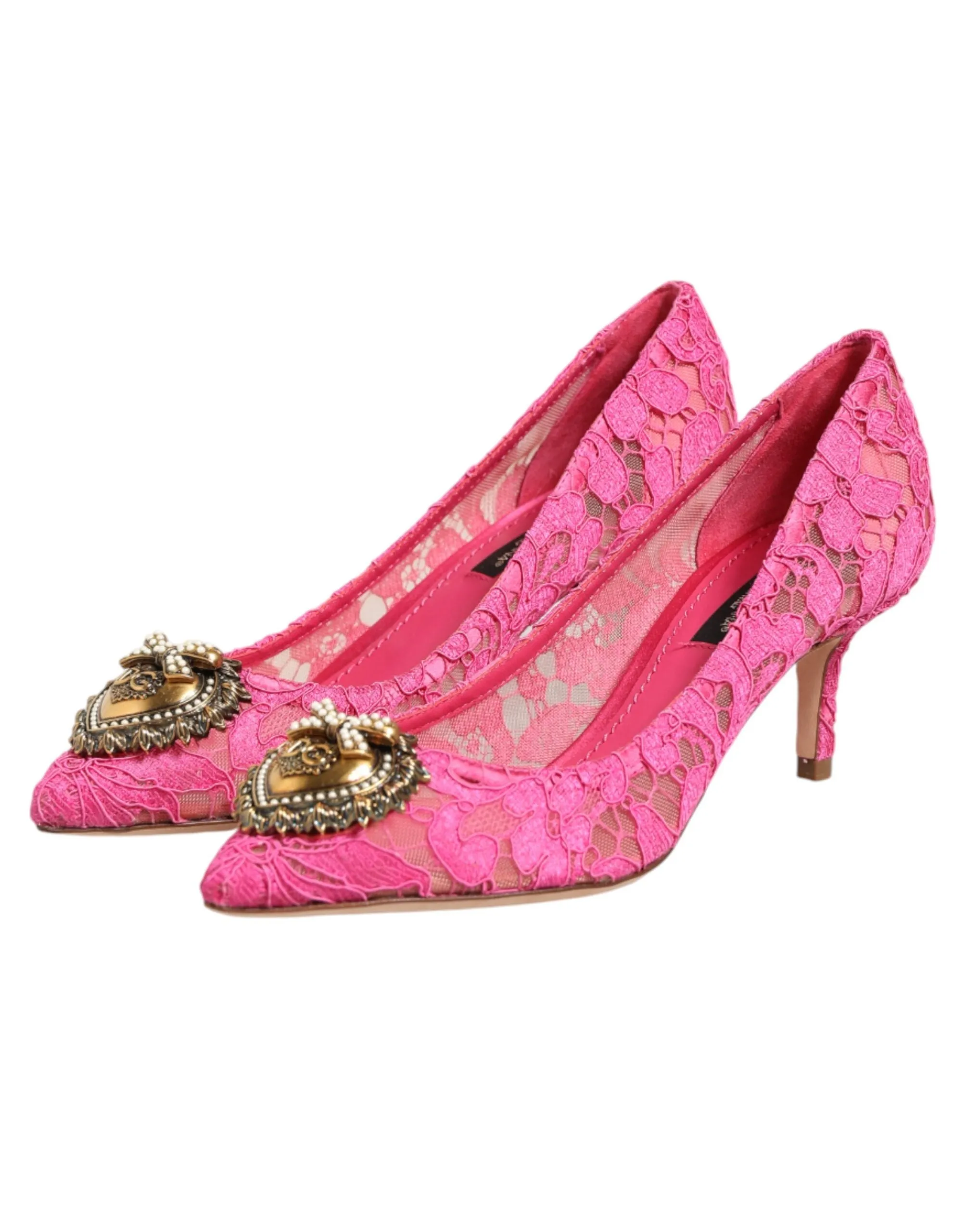 Dolce & Gabbana Pink Taormina Lace DEVOTION Pumps Shoes sold by Siebentaschen product image thumbnail 5