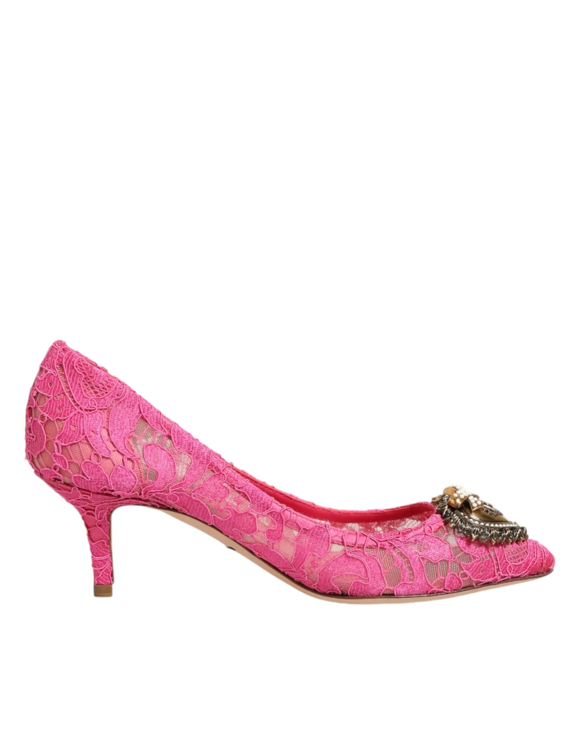 Dolce & Gabbana Pink Taormina Lace DEVOTION Pumps Shoes sold by Siebentaschen product image thumbnail 2