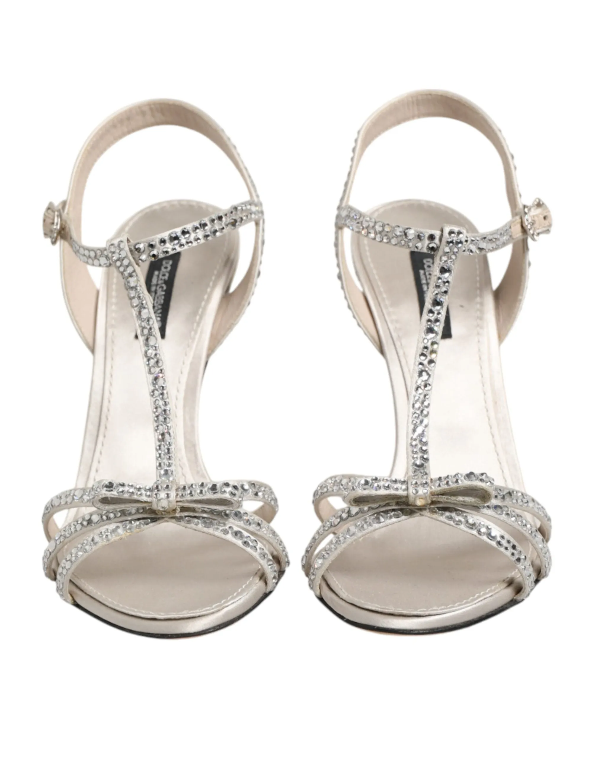 Dolce & Gabbana Silver Strass Ankle Strap Heels Sandals Shoes sold by Siebentaschen product image thumbnail 3