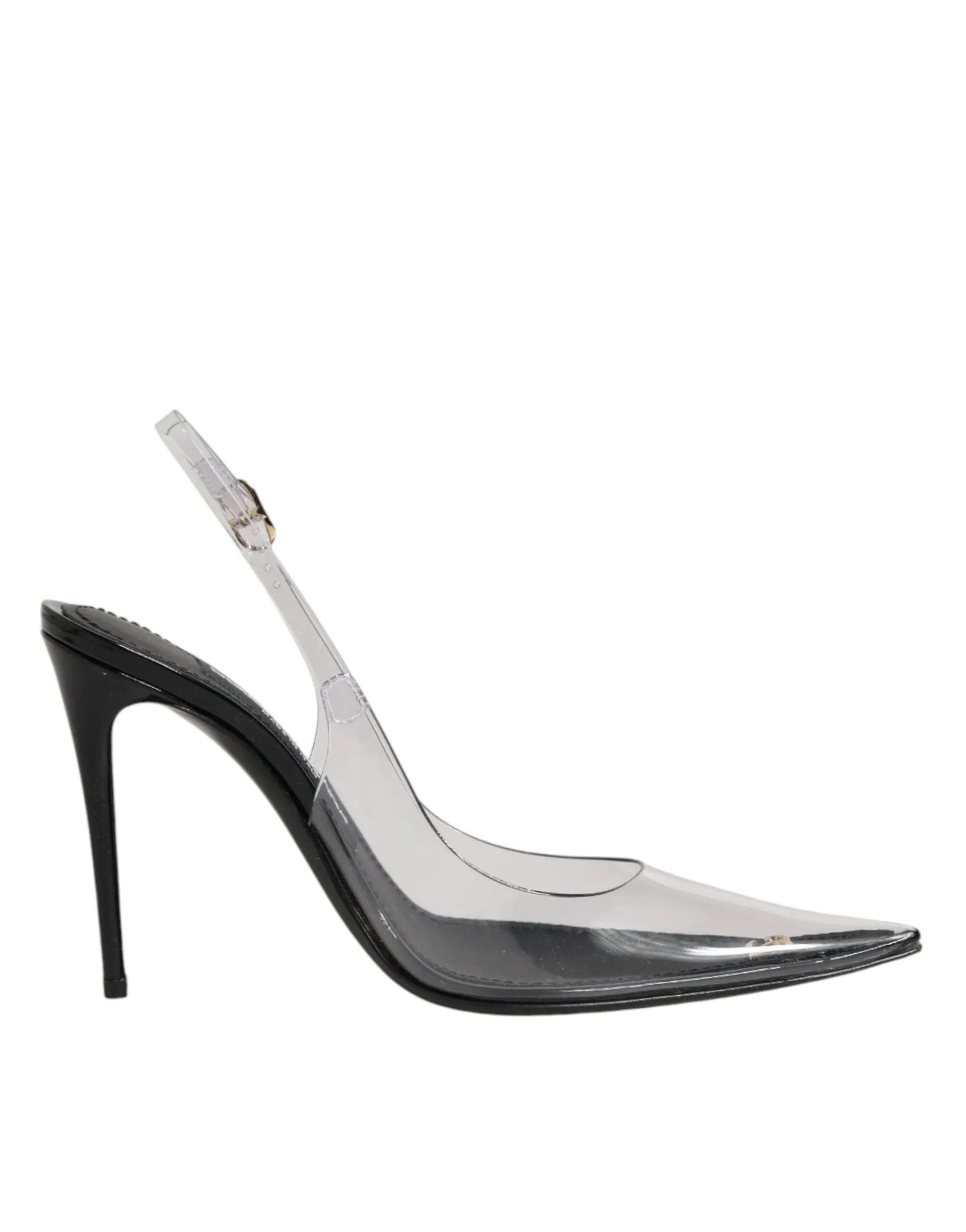 Dolce & Gabbana Black Leather Clear PVC Slingback Pumps Shoes sold by Siebentaschen product image thumbnail 2