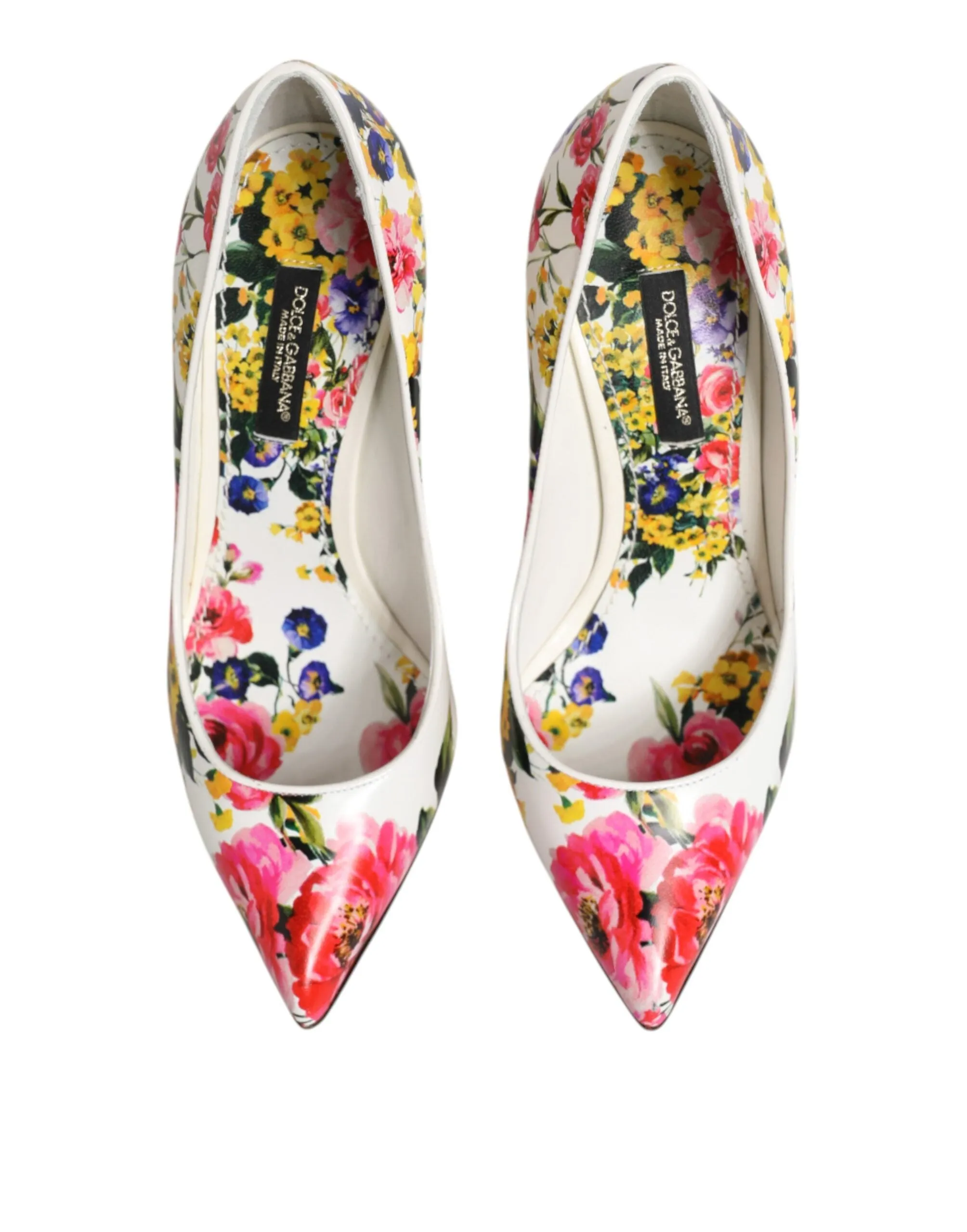 Dolce & Gabbana White Floral Leather High Heels Pumps Shoes sold by Siebentaschen product image thumbnail 4