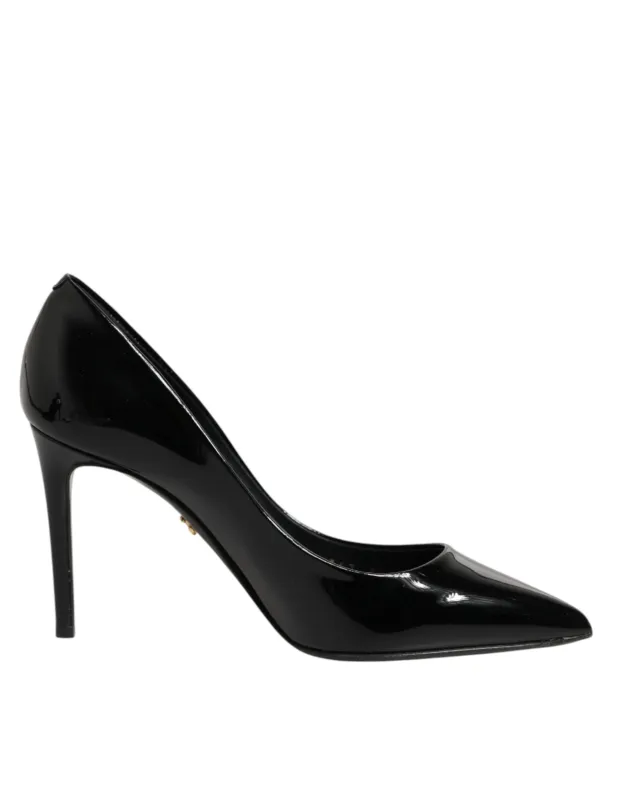 Dolce & Gabbana Black Leather Stiletto Heels Pumps Shoes sold by Siebentaschen