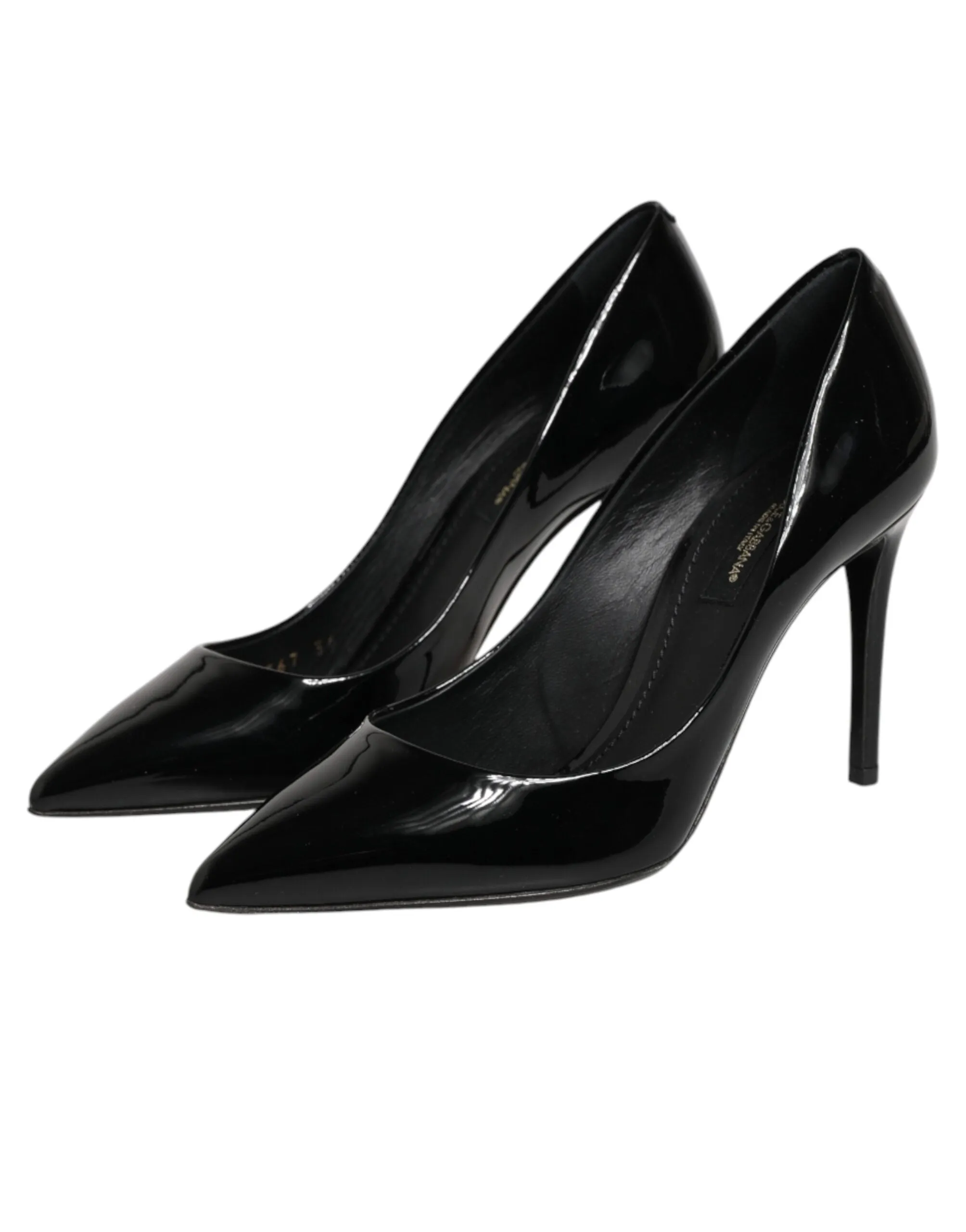 Dolce & Gabbana Black Leather Stiletto Heels Pumps Shoes sold by Siebentaschen product image thumbnail 5