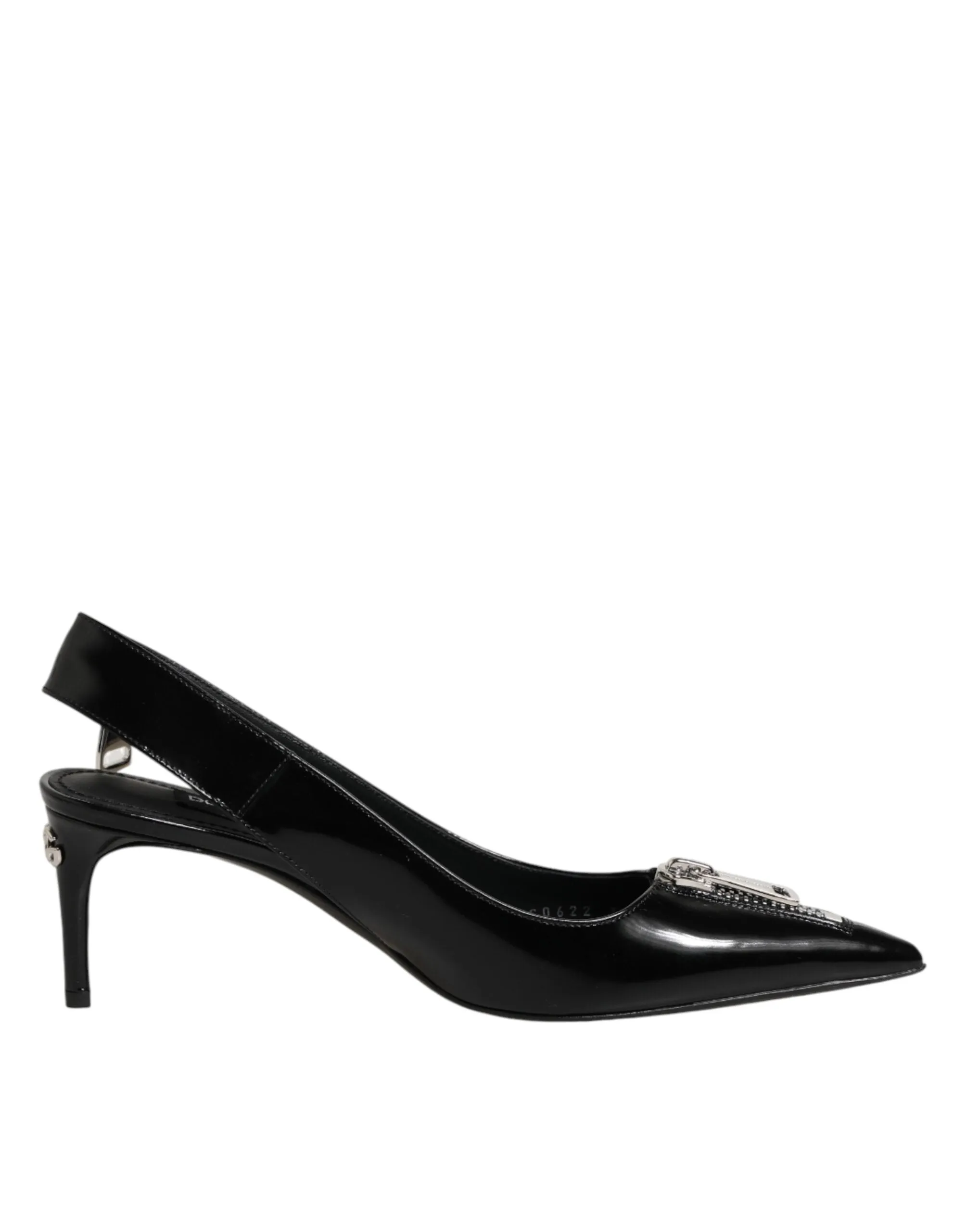 Dolce & Gabbana Black Zipper Leather Heels Slingbacks Shoes sold by Siebentaschen