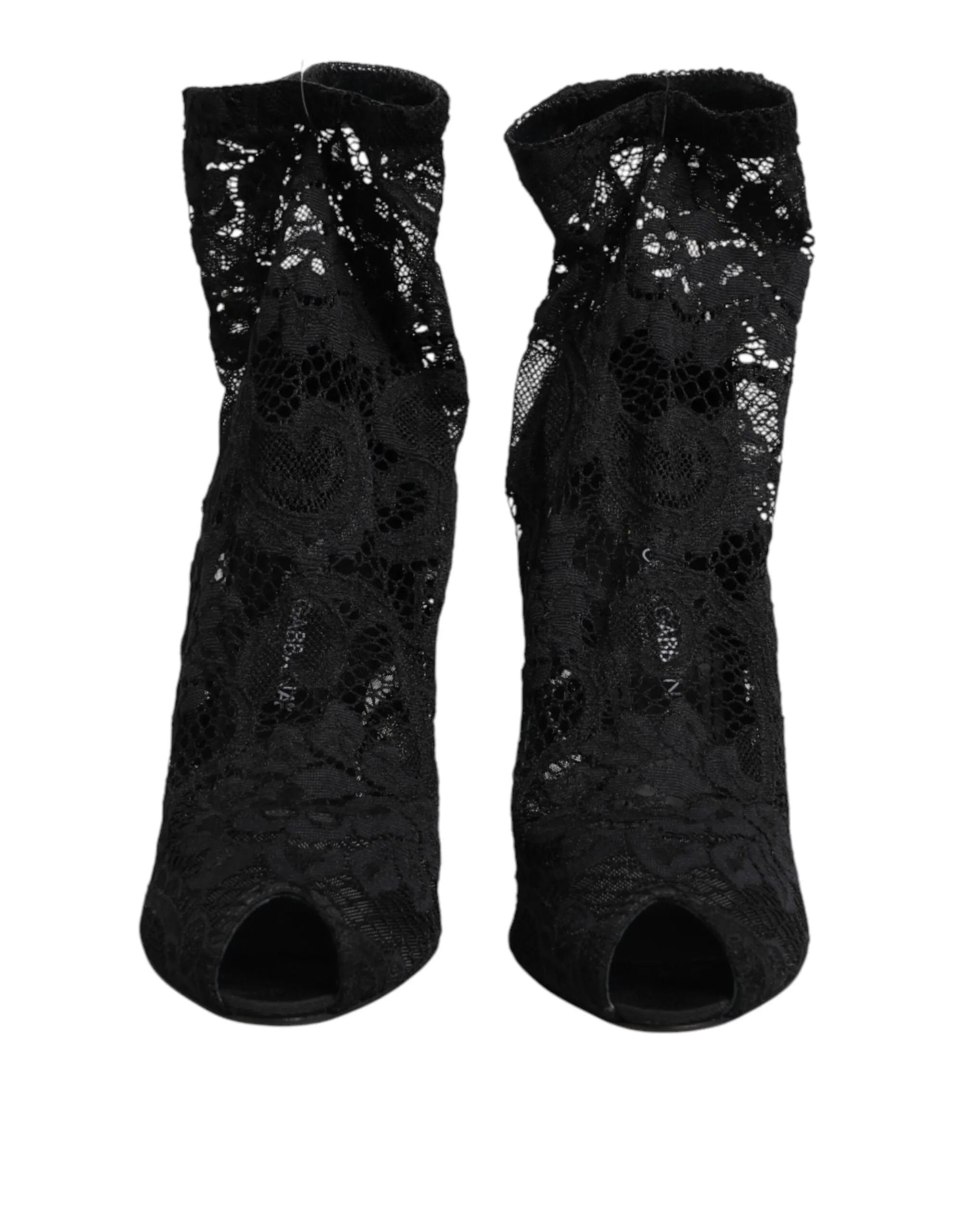 Dolce & Gabbana Black Stretch Taormina Lace Boots Shoes sold by Siebentaschen product image thumbnail 3