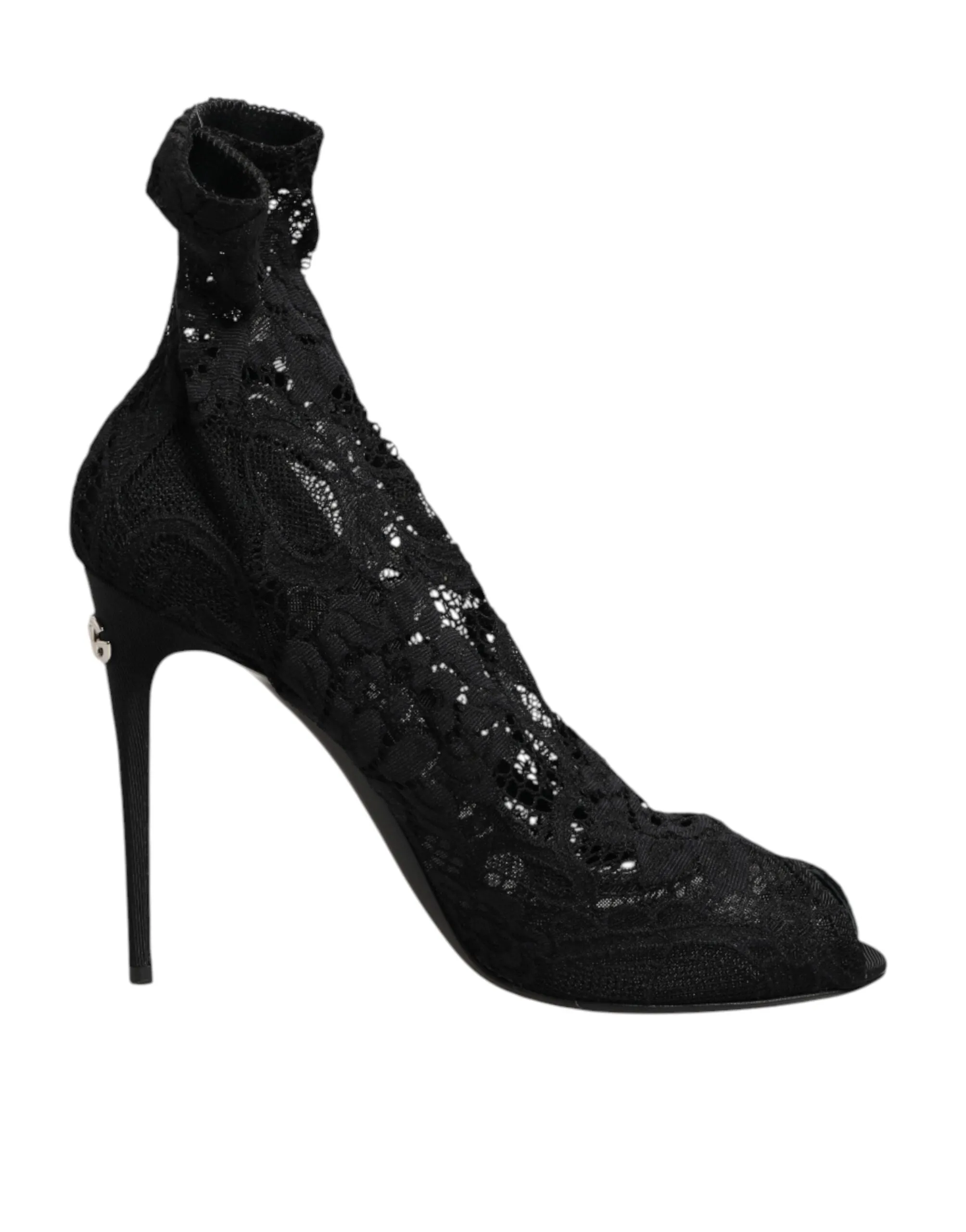 Dolce & Gabbana Black Stretch Taormina Lace Boots Shoes sold by Siebentaschen product image thumbnail 2