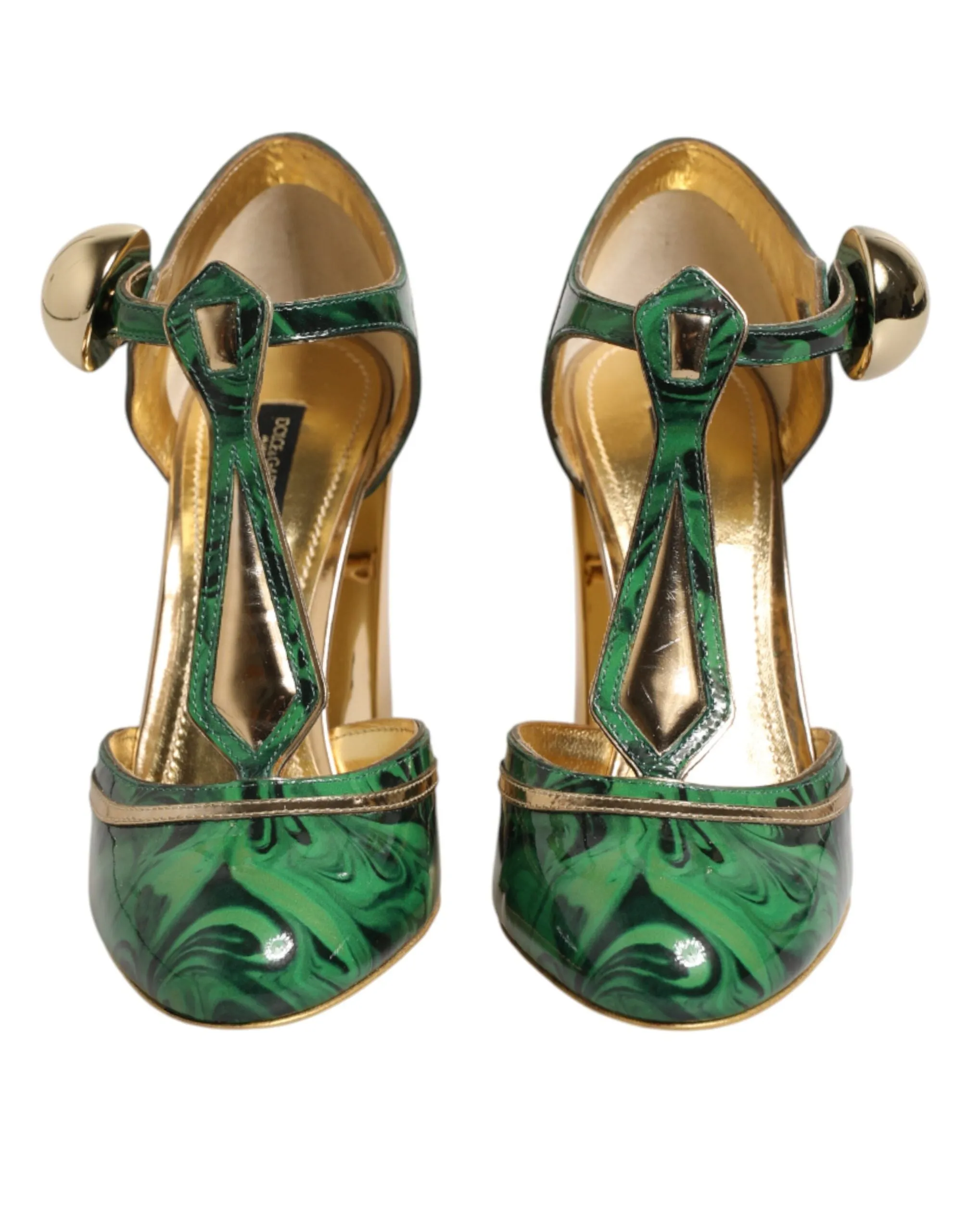 Dolce & Gabbana Green Patent Leather Vally Heels Pumps Shoes sold by Siebentaschen product image thumbnail 3