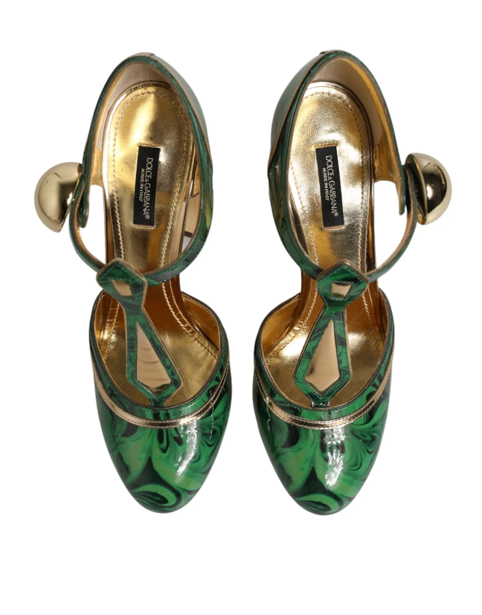 Dolce & Gabbana Green Patent Leather Vally Heels Pumps Shoes sold by Siebentaschen product image thumbnail 4