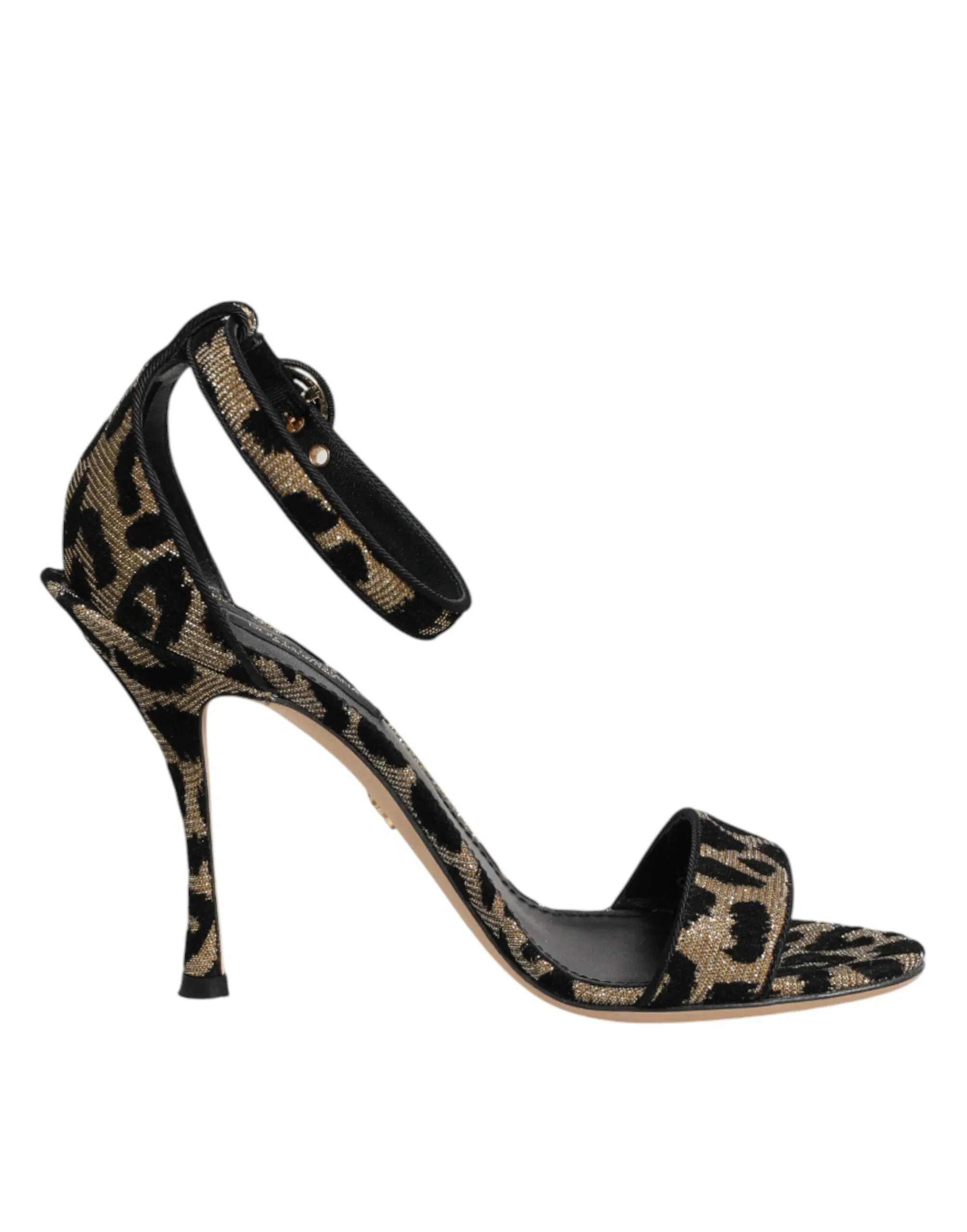 Dolce & Gabbana Gold Leopard Ankle Strap Heels Sandals Shoes sold by Siebentaschen product image thumbnail 2