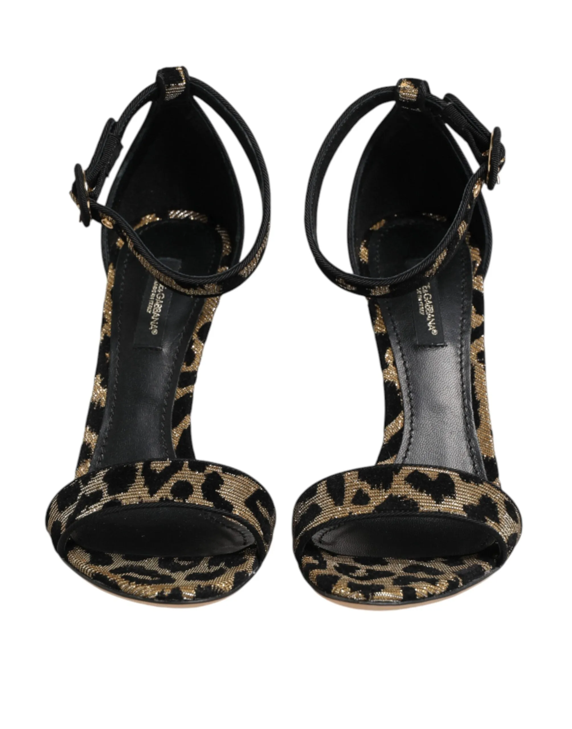 Dolce & Gabbana Gold Leopard Ankle Strap Heels Sandals Shoes sold by Siebentaschen product image thumbnail 3