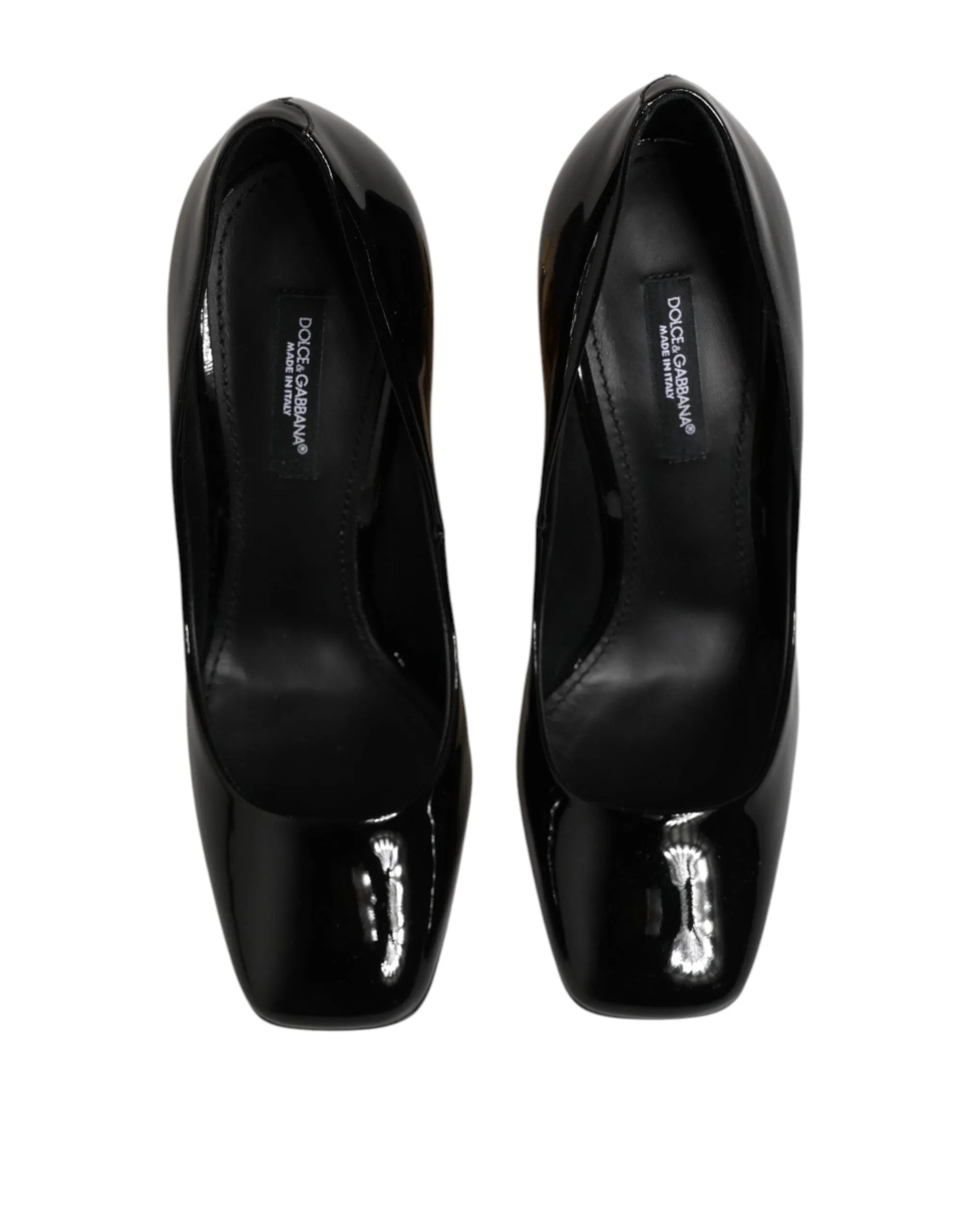 Dolce & Gabbana Black Gold Patent Leather Logo Heels Pumps Shoes sold by Siebentaschen product image thumbnail 4