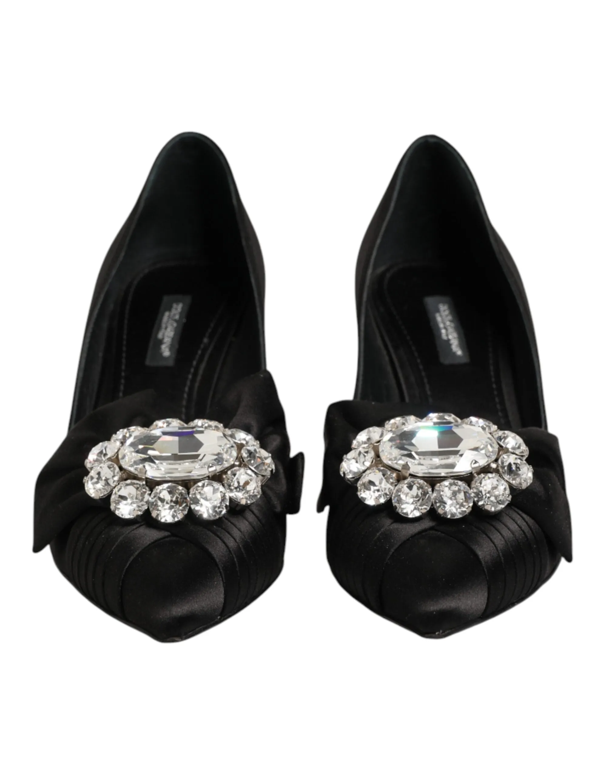 Dolce & Gabbana Black Satin Bow Crystal Embellishment Pumps Shoes sold by Siebentaschen product image thumbnail 3