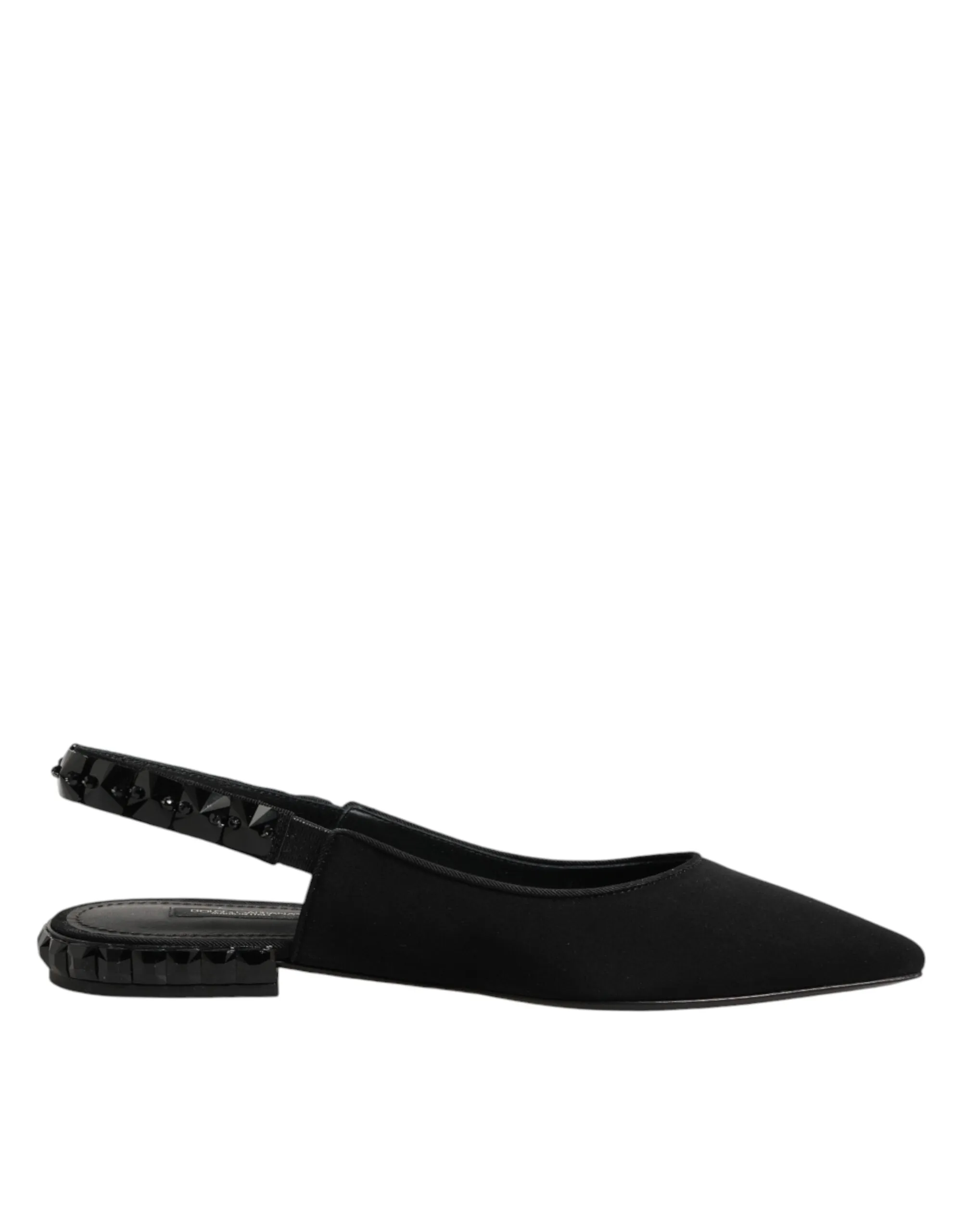 Dolce & Gabbana Black Crystal Charmeuse Slingback Shoes sold by Siebentaschen