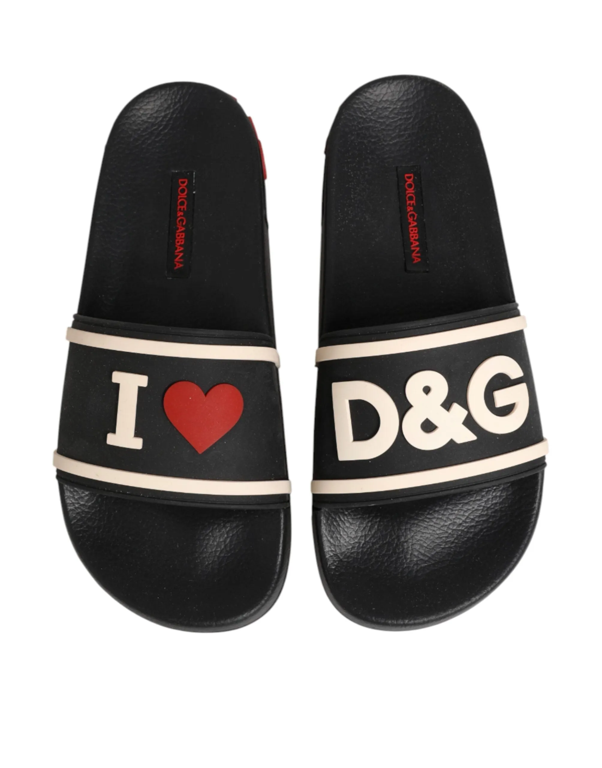 Dolce & Gabbana Black Rubber Slides Sandals Beachwear Shoes sold by Siebentaschen product image thumbnail 4