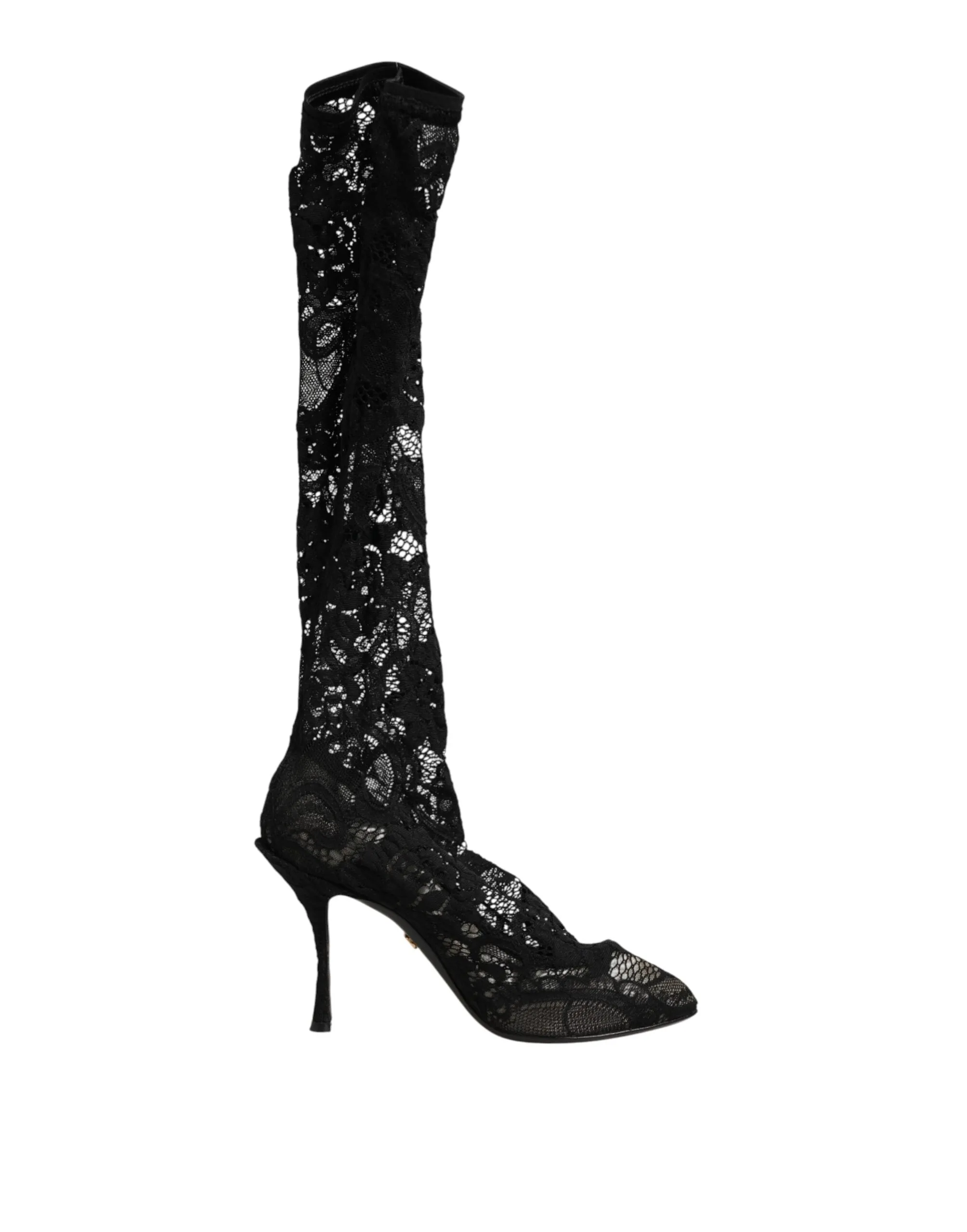 Dolce & Gabbana Black Pumps Taormina Lace Socks Boots Shoes sold by Siebentaschen