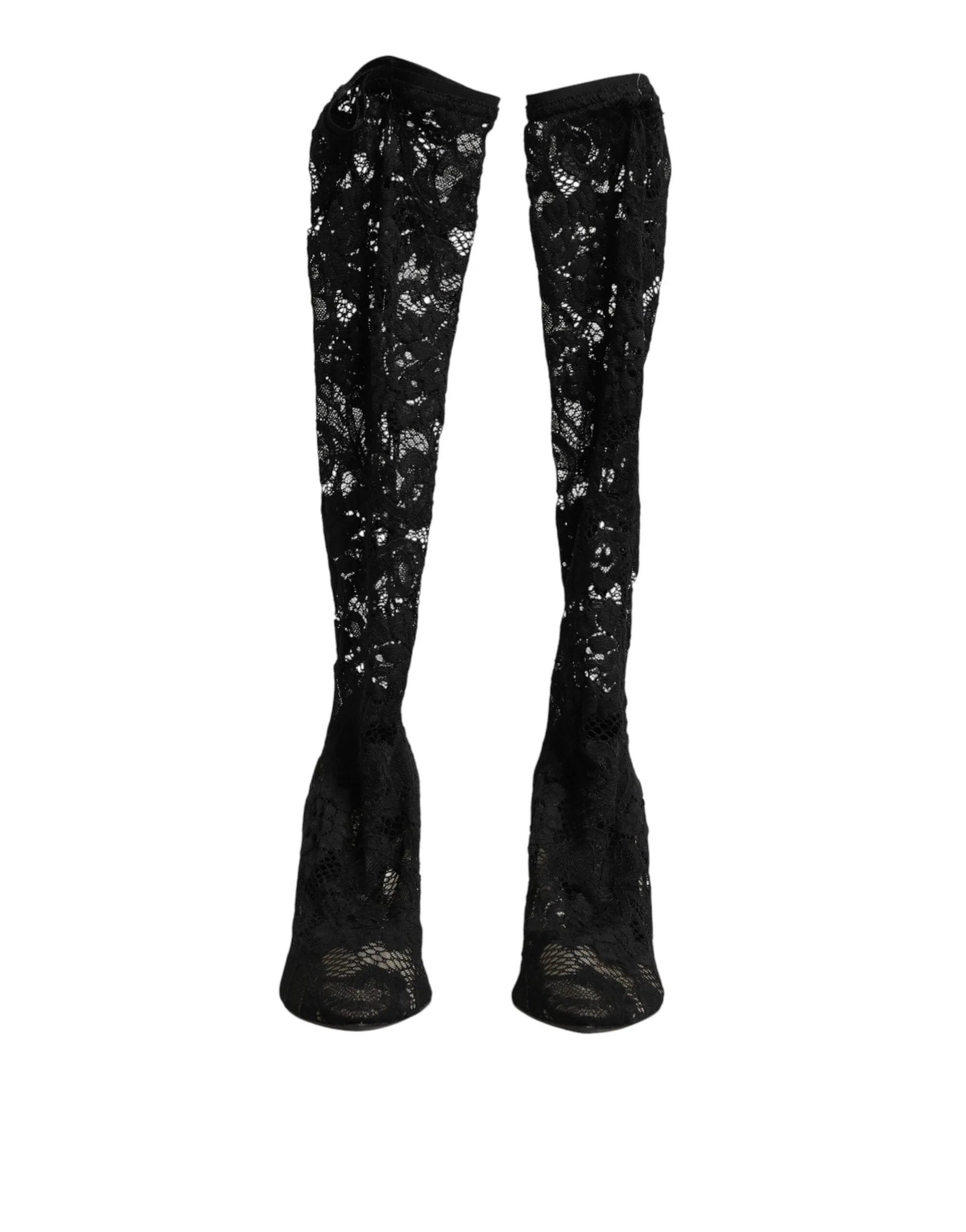 Dolce & Gabbana Black Pumps Taormina Lace Socks Boots Shoes sold by Siebentaschen product image thumbnail 2