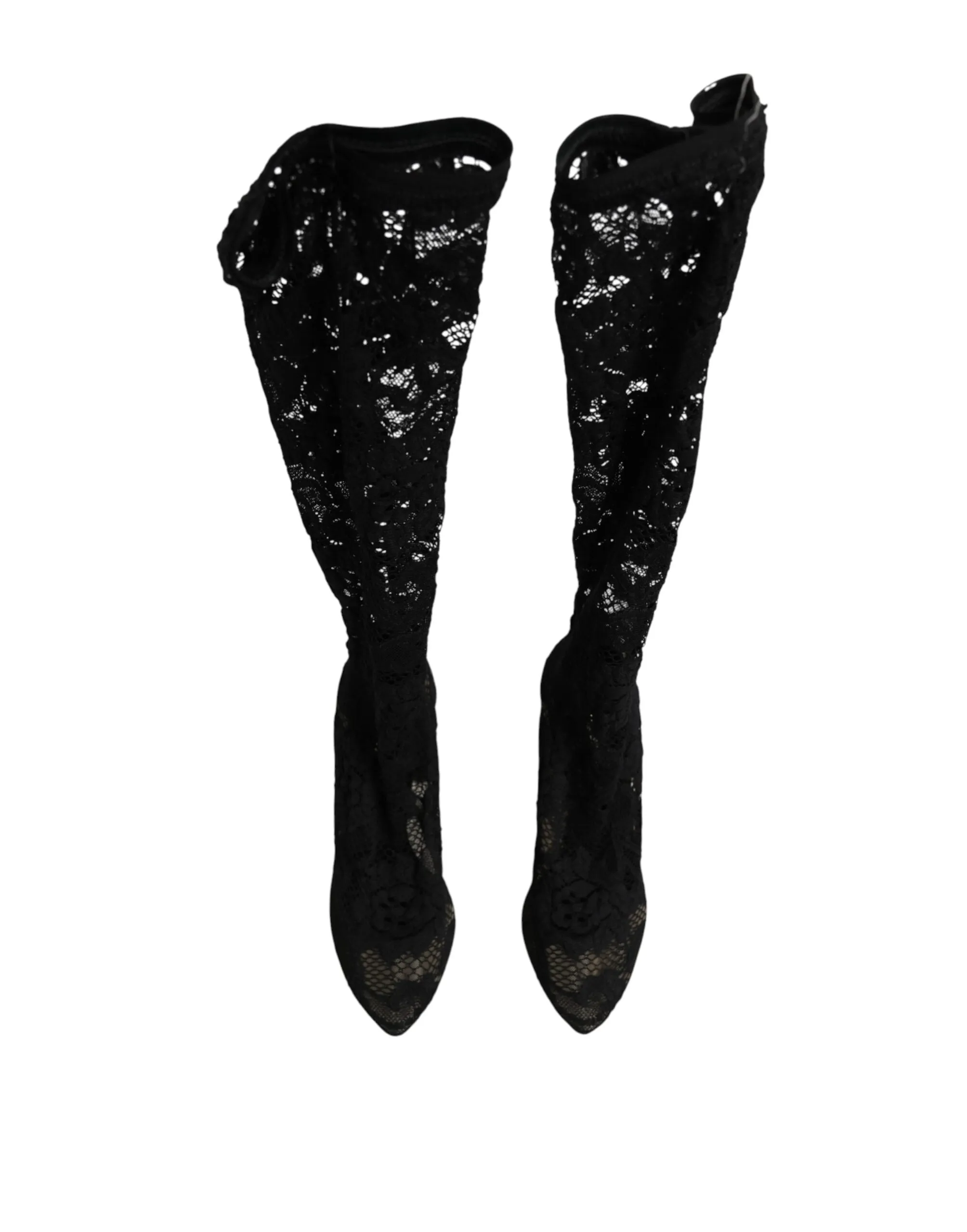 Dolce & Gabbana Black Pumps Taormina Lace Socks Boots Shoes sold by Siebentaschen product image thumbnail 3