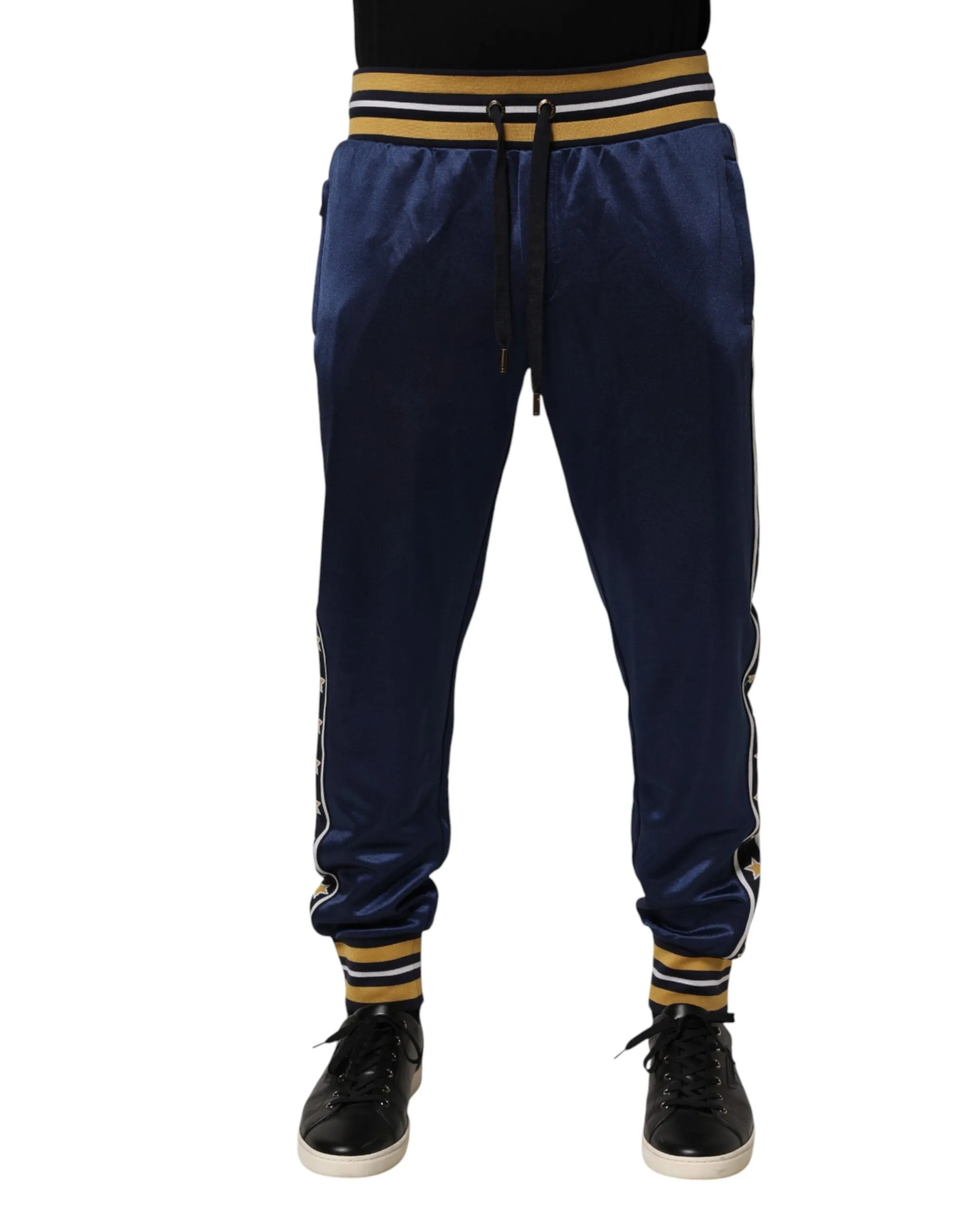 Dolce & Gabbana Blue Nylon Jogger Mid Waist Trouser Pants sold by Siebentaschen product image thumbnail 2