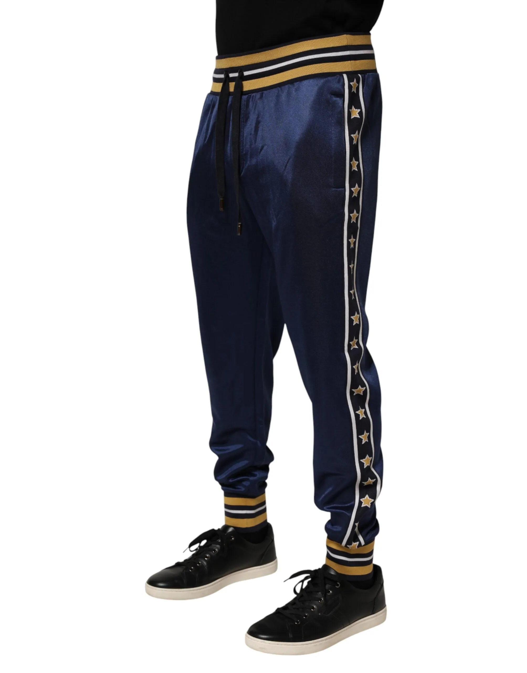 Dolce & Gabbana Blue Nylon Jogger Mid Waist Trouser Pants sold by Siebentaschen product image thumbnail 3
