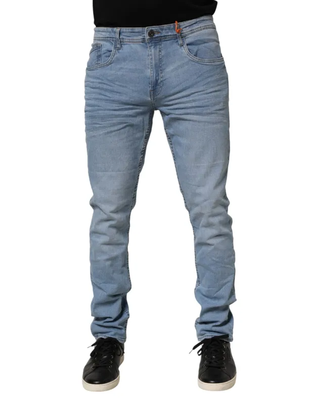 Blend Light Blue Twister Low Waist Slim Fit Men Denim Jeans made by Siebentaschen