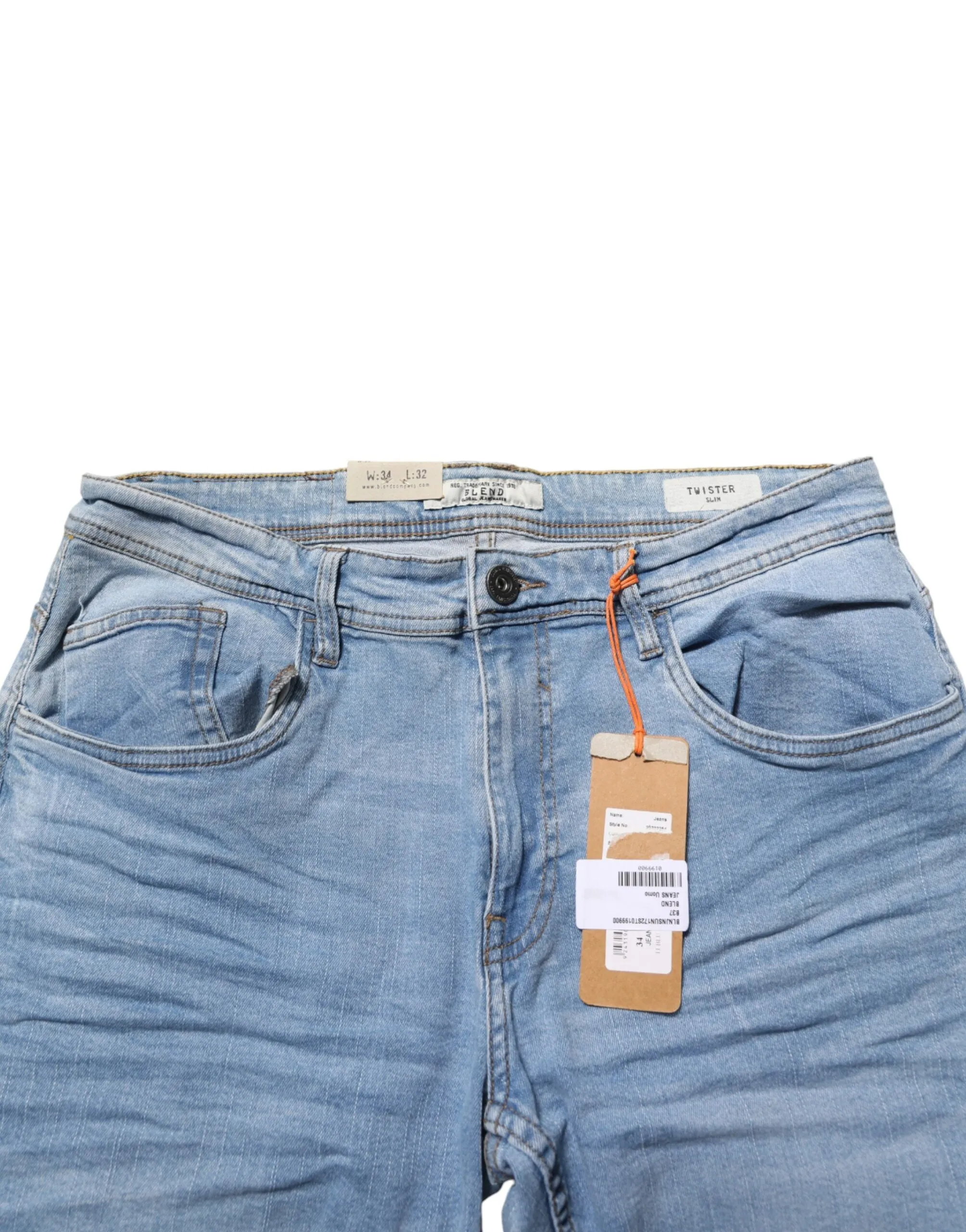 Blend Light Blue Twister Low Waist Slim Fit Men Denim Jeans sold by Siebentaschen product image thumbnail 5