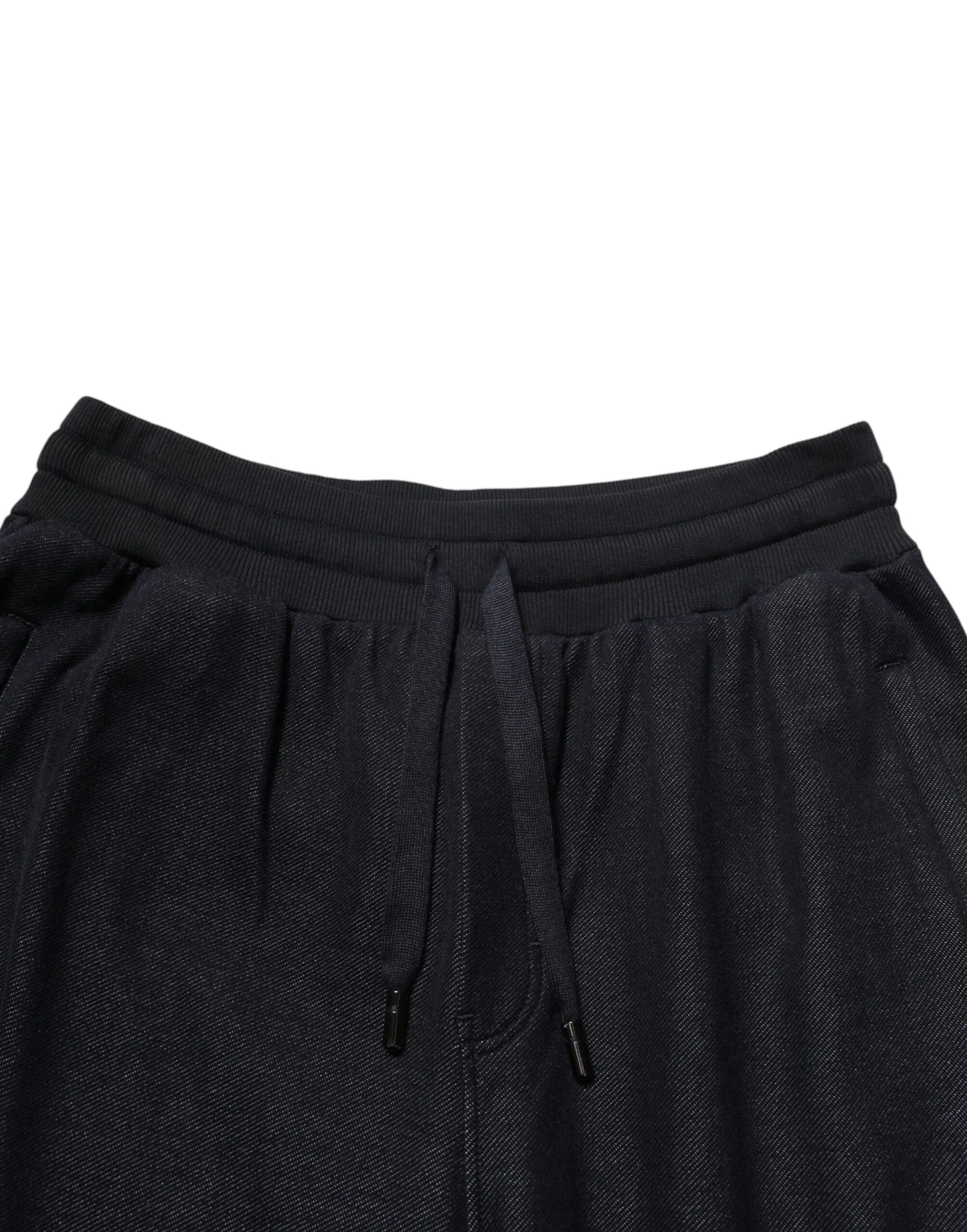 Dolce & Gabbana Black Cotton Blend Drawstring Jogger Jogger Pants sold by Siebentaschen product image thumbnail 5