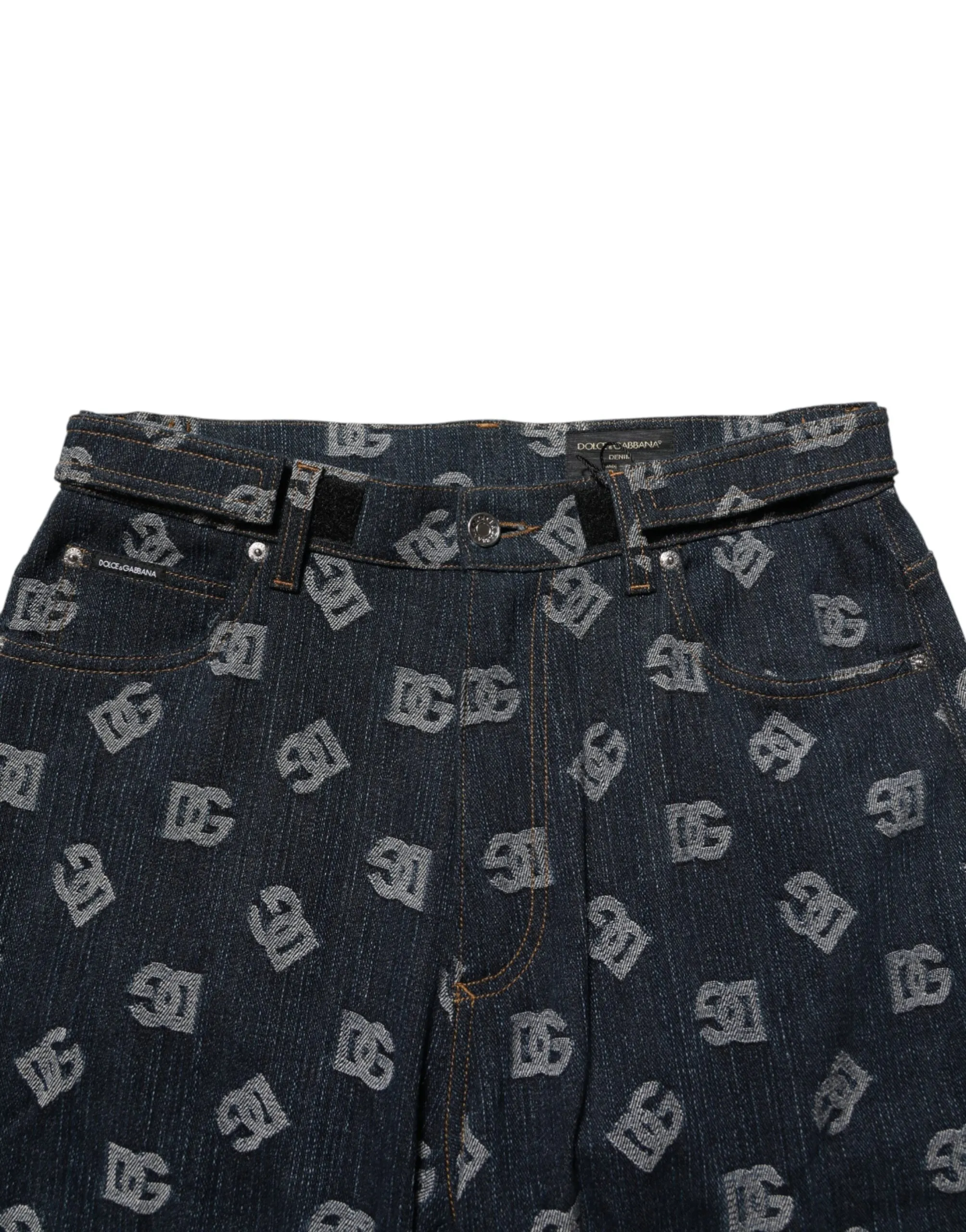 Dolce & Gabbana Blue Logo Print Straight Denim Men Jeans sold by Siebentaschen product image thumbnail 5