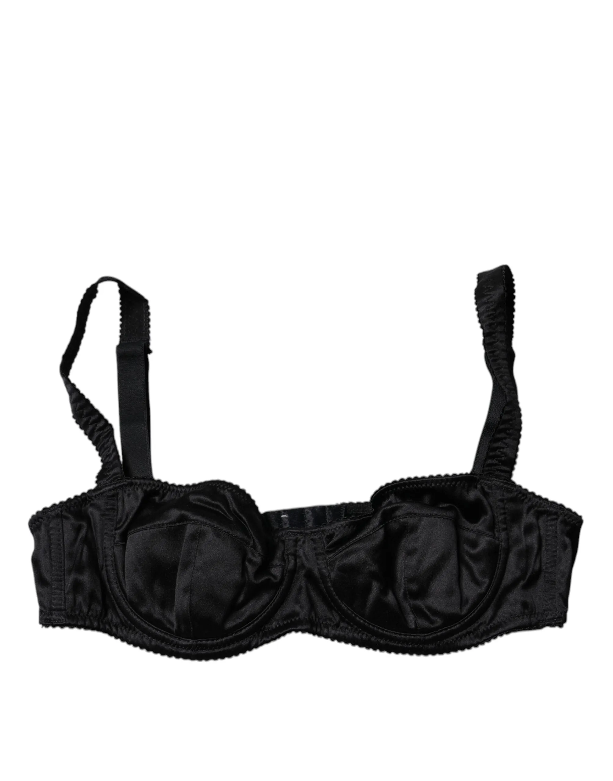 Dolce & Gabbana Black Silk Semi-Pad Balconette Bra Underwear sold by Siebentaschen