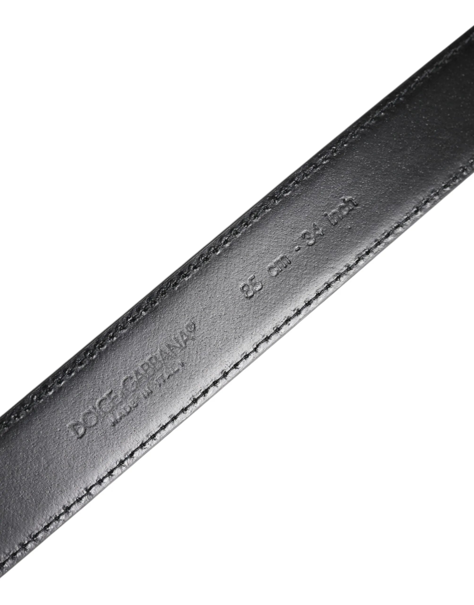 Dolce & Gabbana Black Classic Leather Metal Buckle Belt sold by Siebentaschen product image thumbnail 5