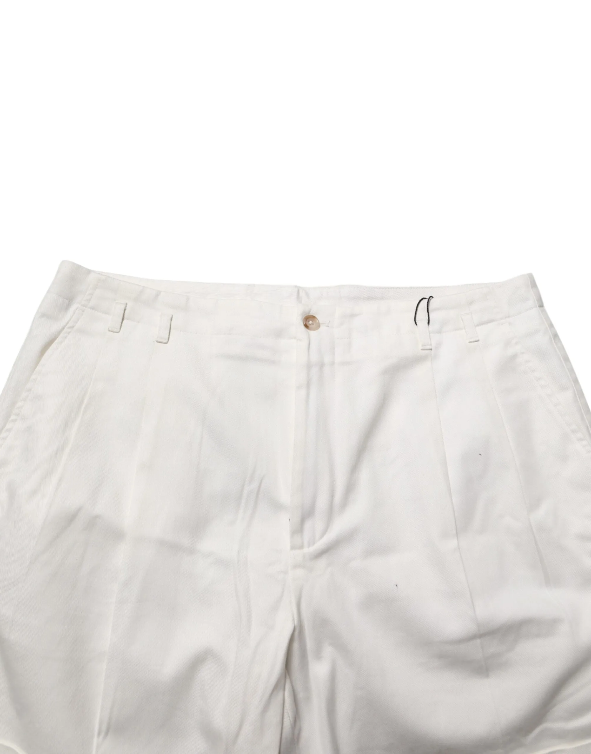 Dolce & Gabbana White Cotton Mid Waist Men Bermuda Shorts sold by Siebentaschen product image thumbnail 5