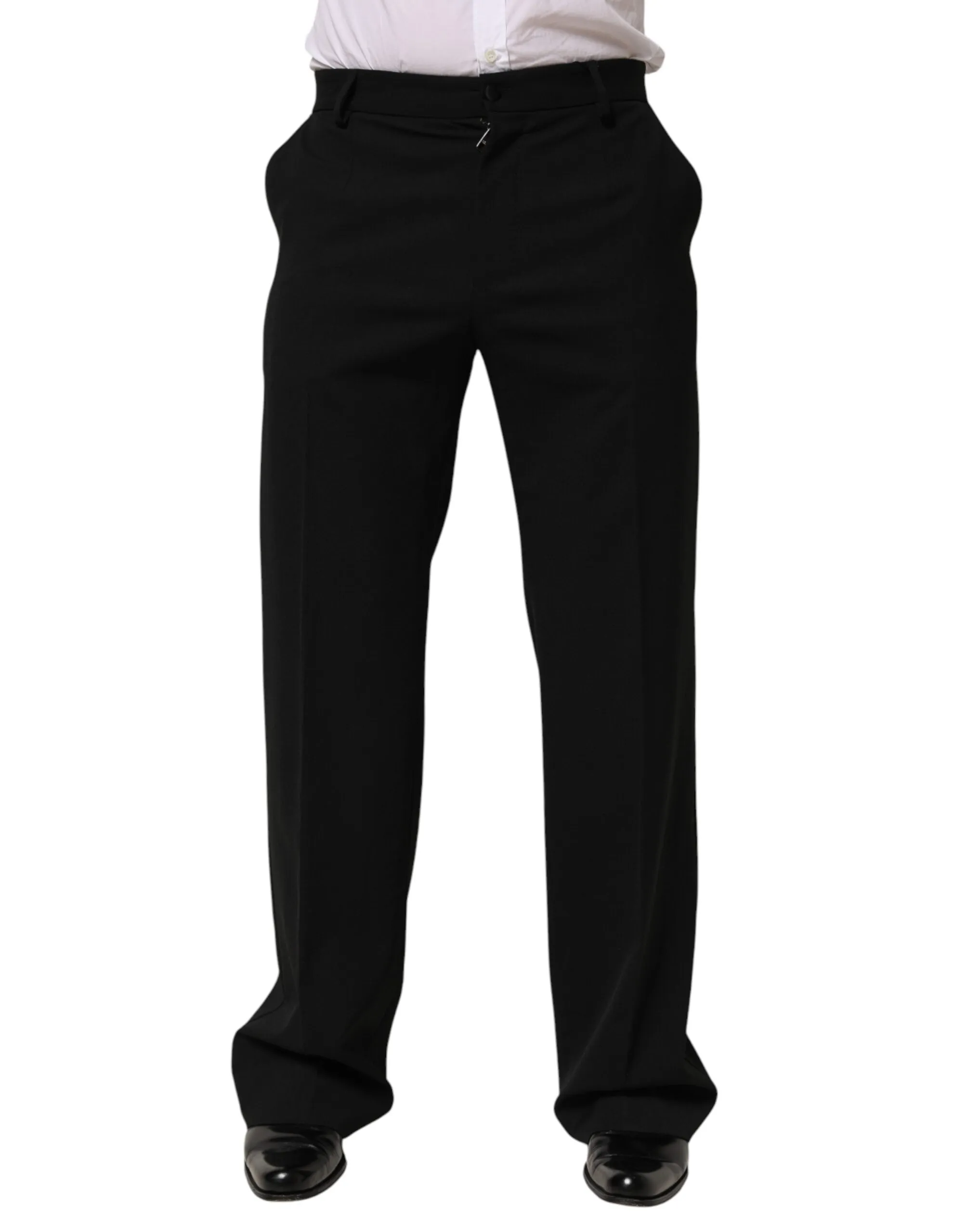 Dolce & Gabbana Black Wool Formal Dress Men Trouser Pants sold by Siebentaschen product image thumbnail 2