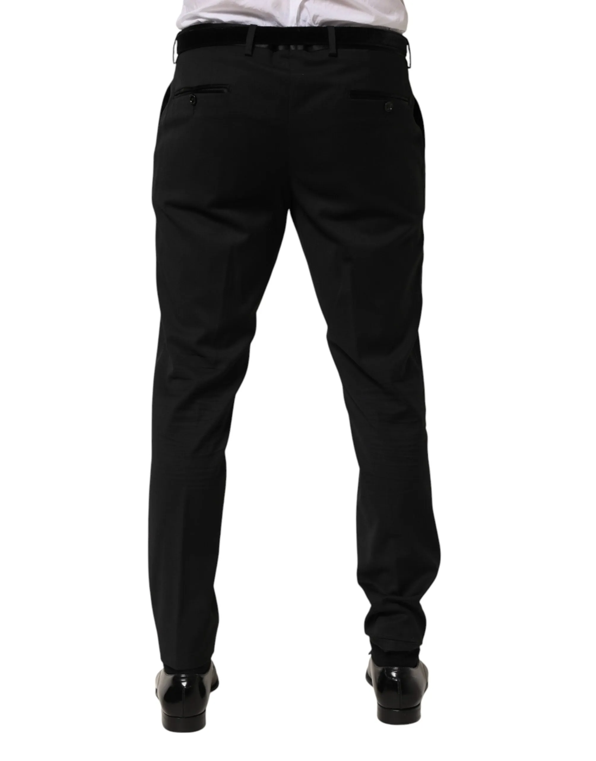 Dolce & Gabbana Black Wool Formal Dress Men Trouser Pants sold by Siebentaschen product image thumbnail 4
