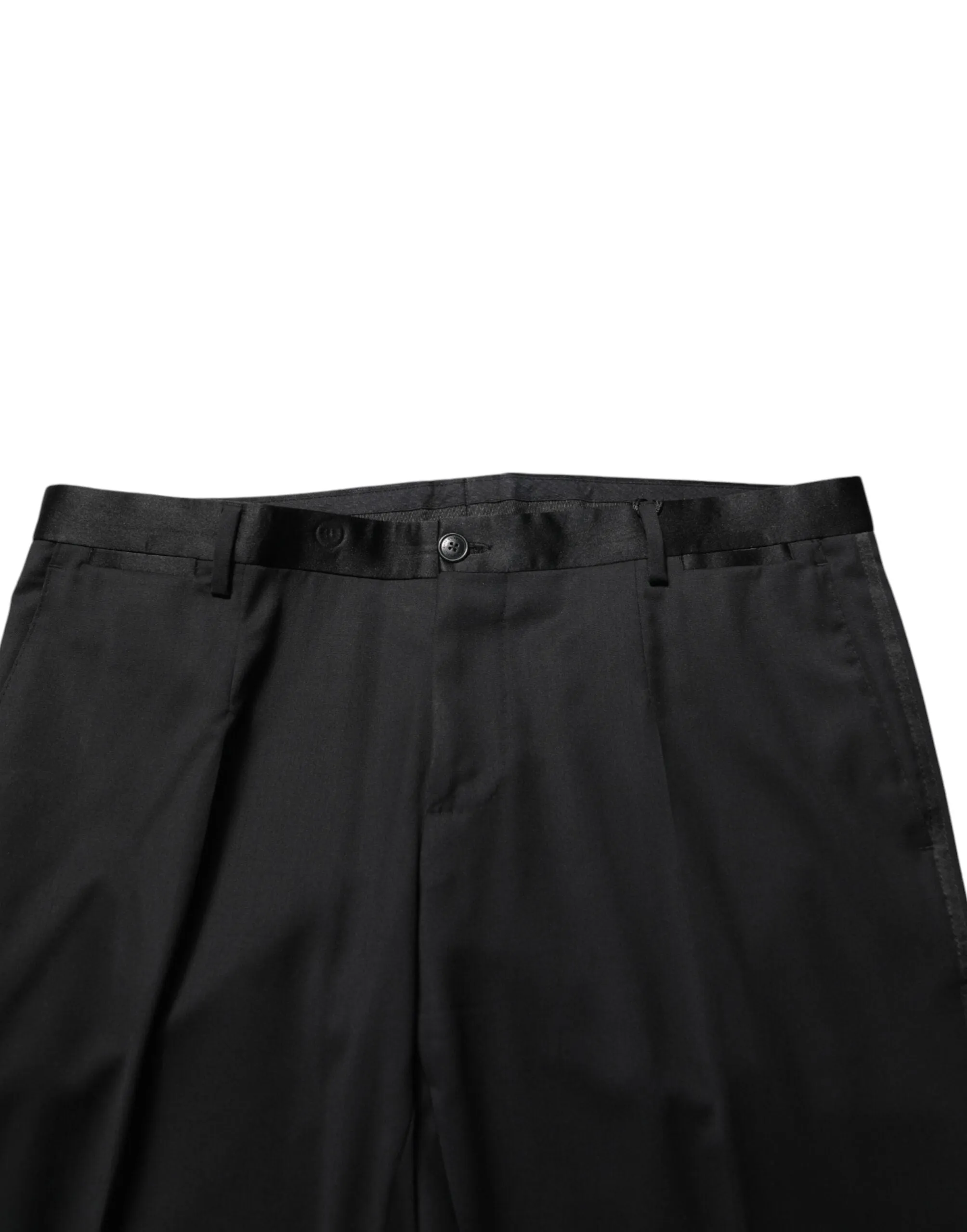 Dolce & Gabbana Black Wool Formal Dress Men Trouser Pants sold by Siebentaschen product image thumbnail 5