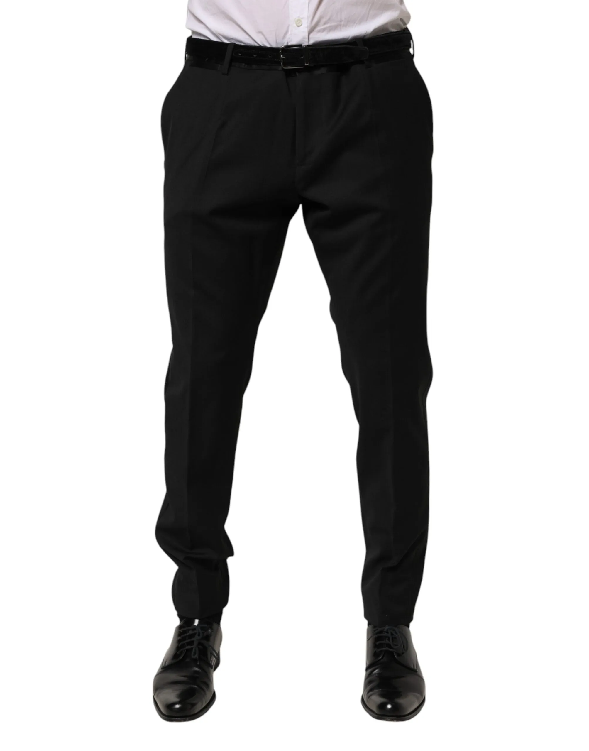 Dolce & Gabbana Black Wool Formal Dress Men Trouser Pants sold by Siebentaschen product image thumbnail 2