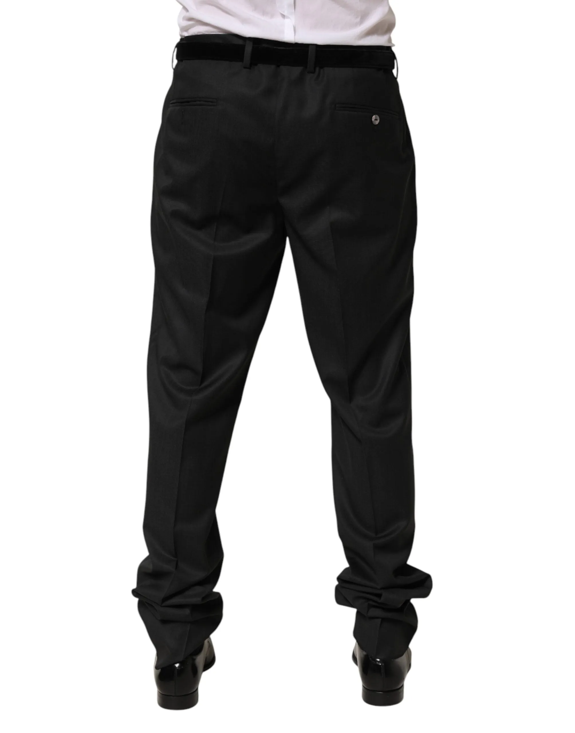 Dolce & Gabbana Black Wool Formal Dress Men Trouser Pants sold by Siebentaschen product image thumbnail 4