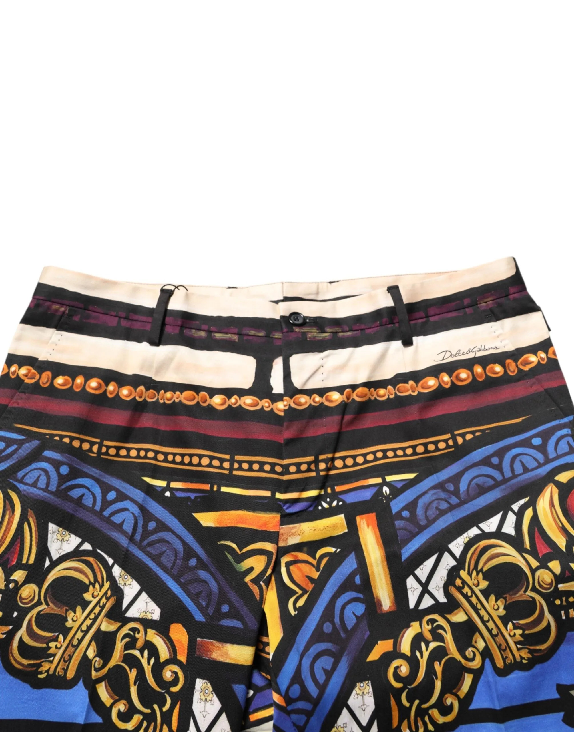 Dolce & Gabbana Multicolor Julias Ceasar Print Tapered Pants sold by Siebentaschen product image thumbnail 5
