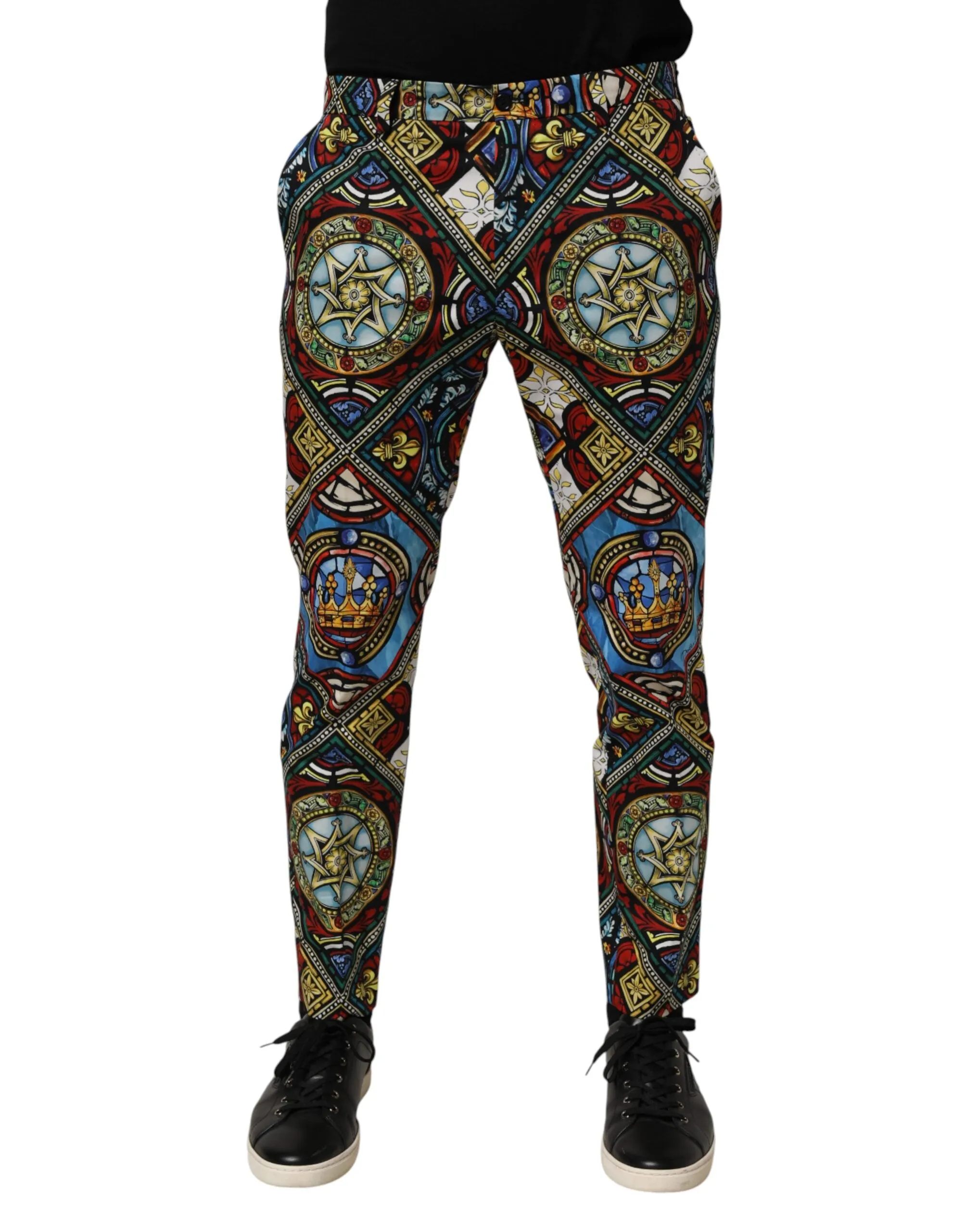 Dolce & Gabbana Multicolor Stained Glass Window Style Print Men Pants sold by Siebentaschen product image thumbnail 2